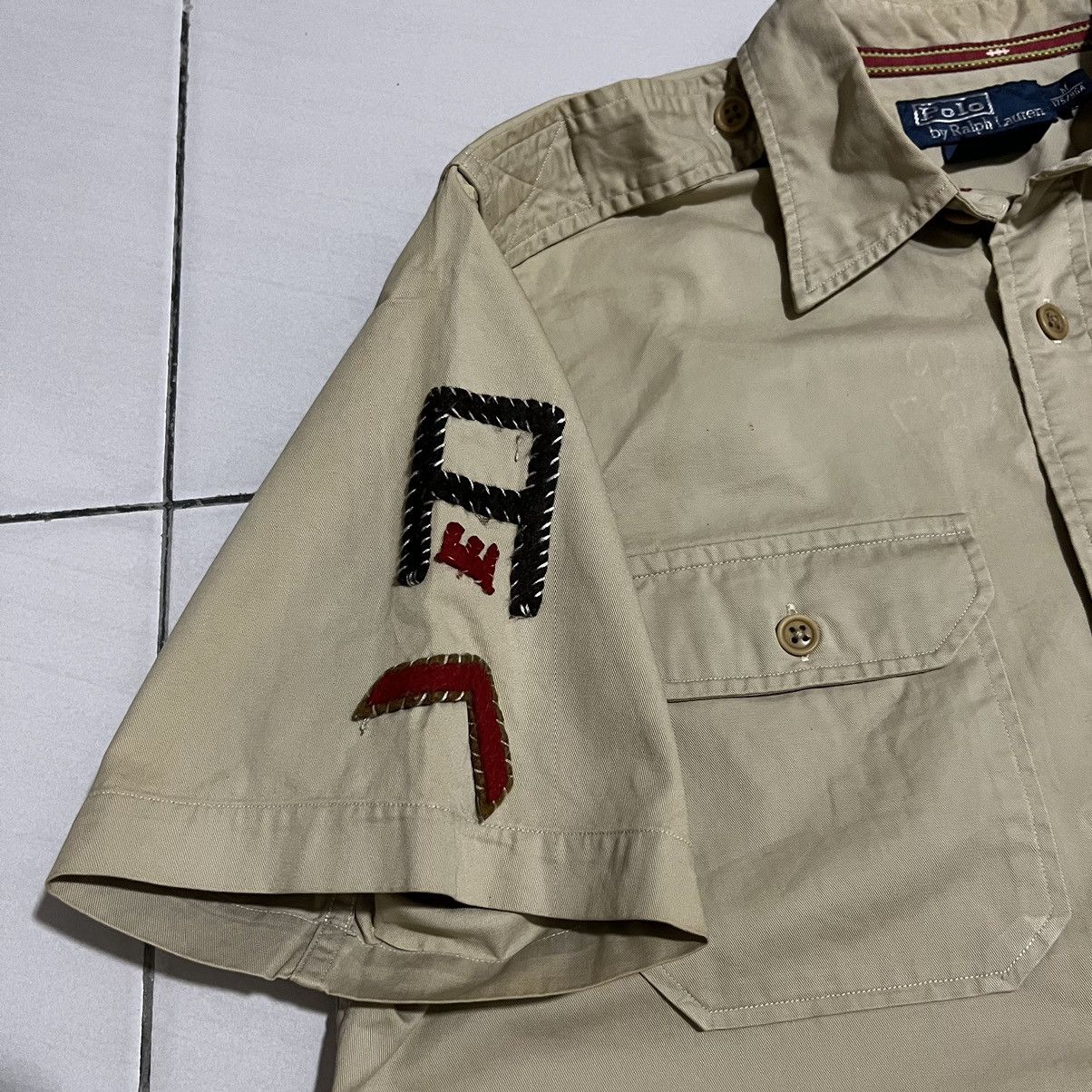 Polo Ralph Lauren Vintage Polo Ralph Lauren RR Lauren Embroided Military Shirt Size US M / EU 48-50 / 2 - 7 Thumbnail