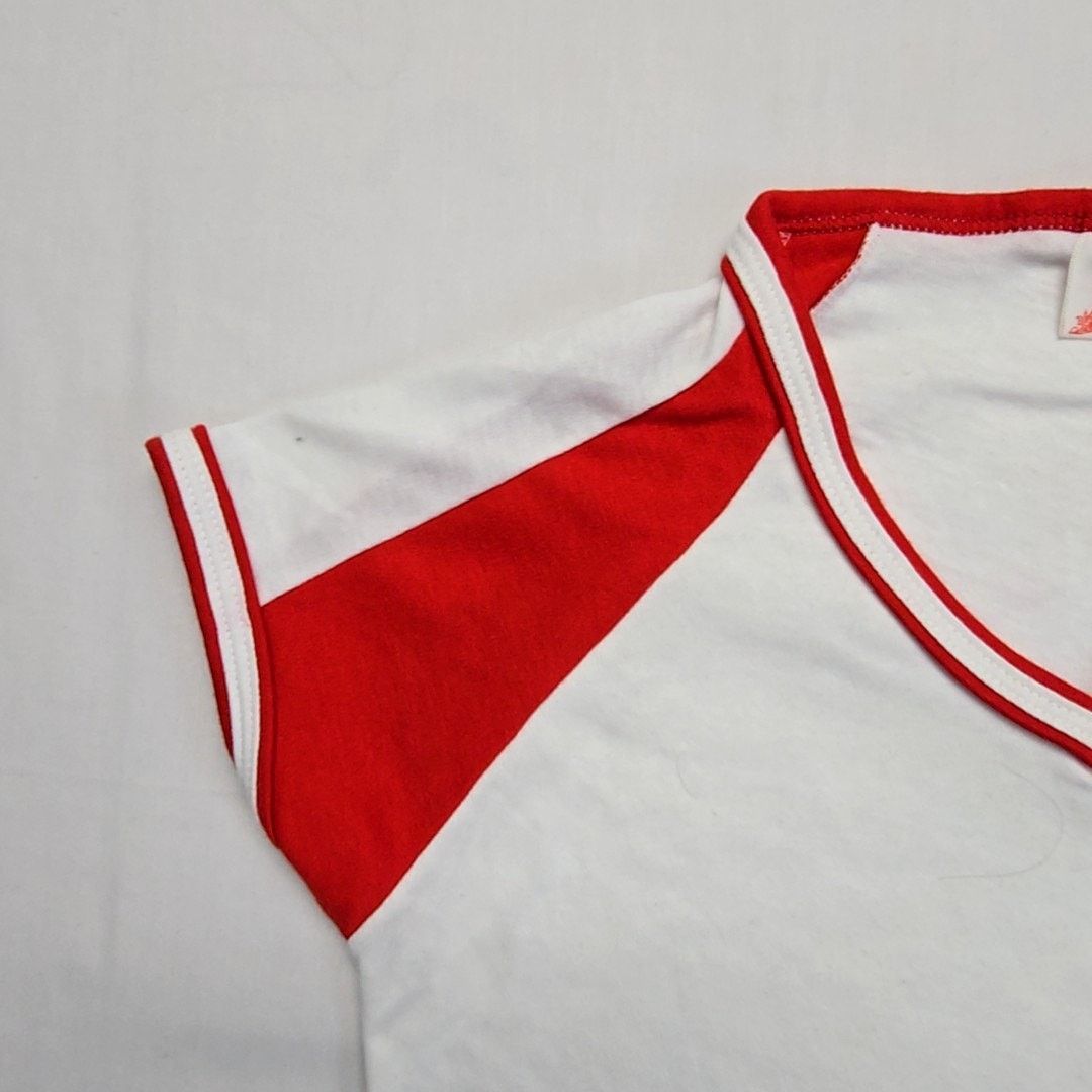 Vintage Vintage Montana Tee Red White V-Neck Womens Medium Shirt Size M / US 6-8 / IT 42-44 - 4 Thumbnail