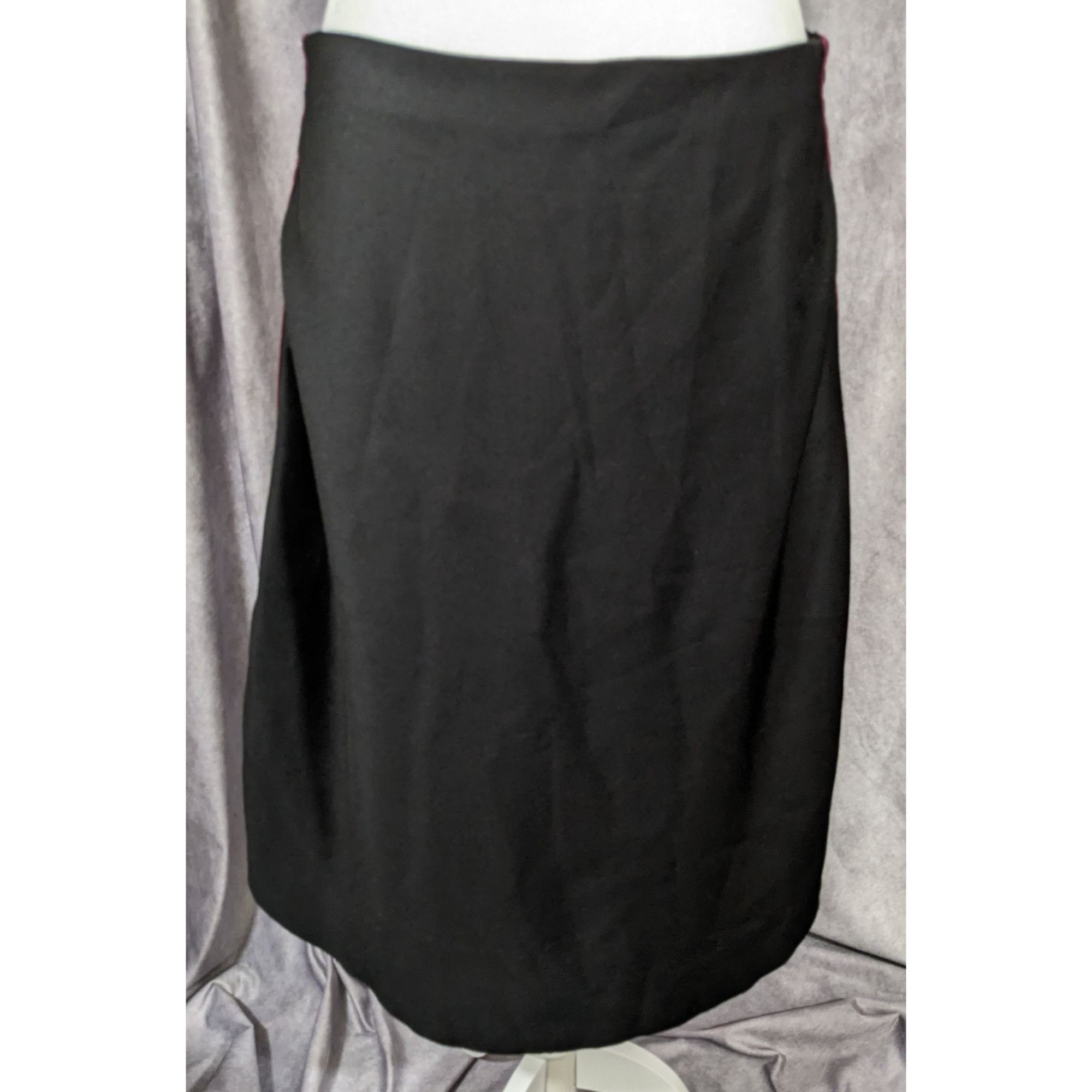 Other Gothic Burgundy Accent Stripe Midi Skirt by Pianura Studio R Size 30" / US 8 / IT 44 - 6 Thumbnail
