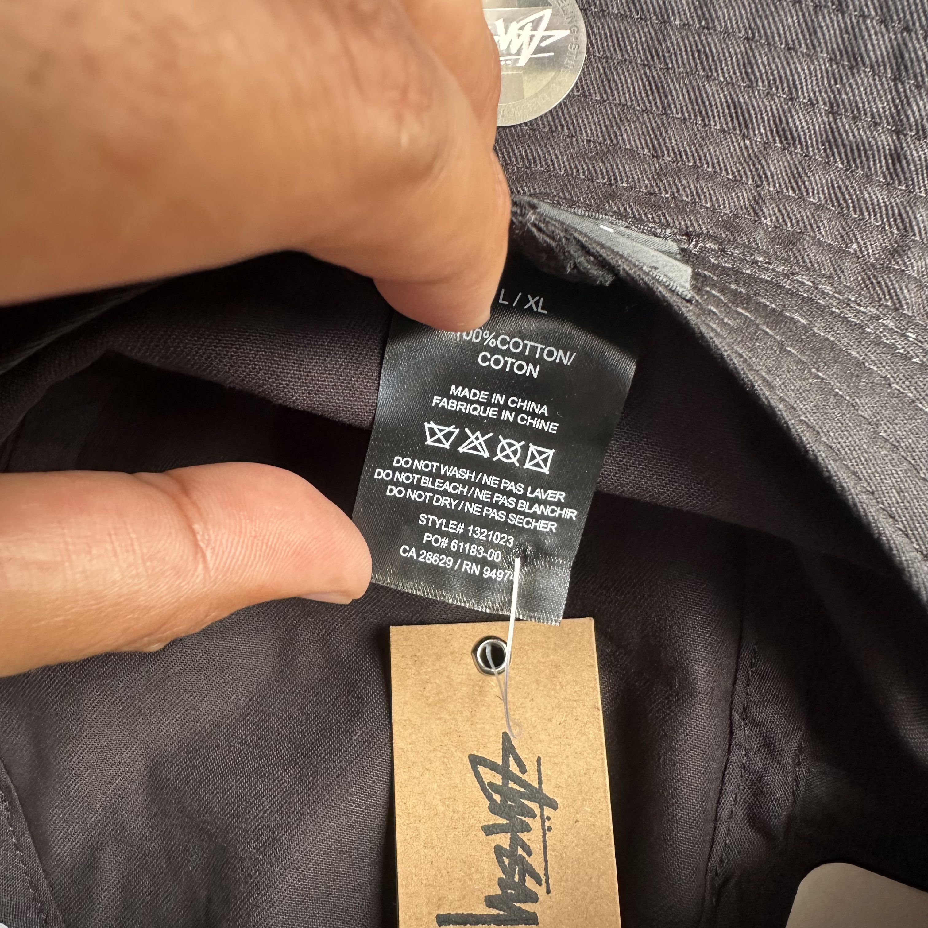 Stussy STUSSY STOCK BUCKET HAT BLACK L/XL Size ONE SIZE - 4 Thumbnail