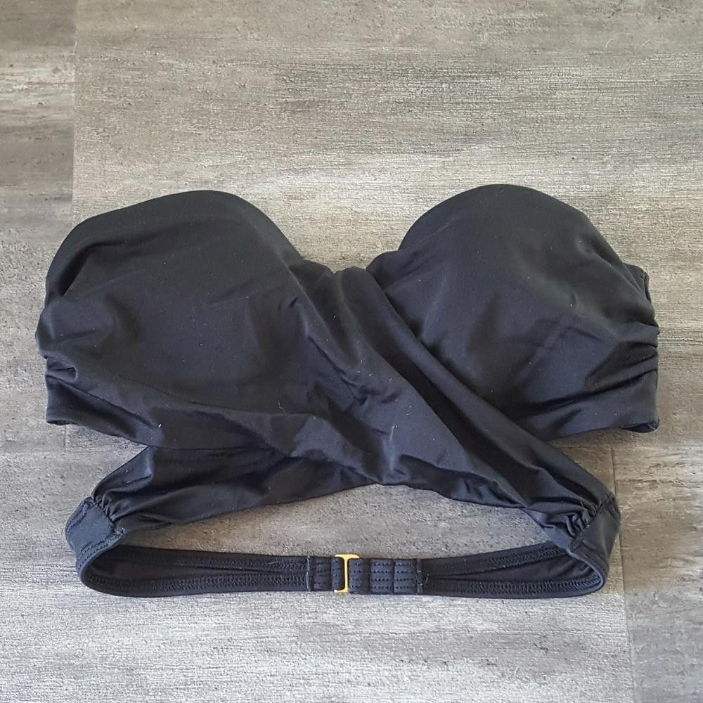 Designer Black Classic VS Wrapped Bikini Top Size ONE SIZE - 1 Thumbnail