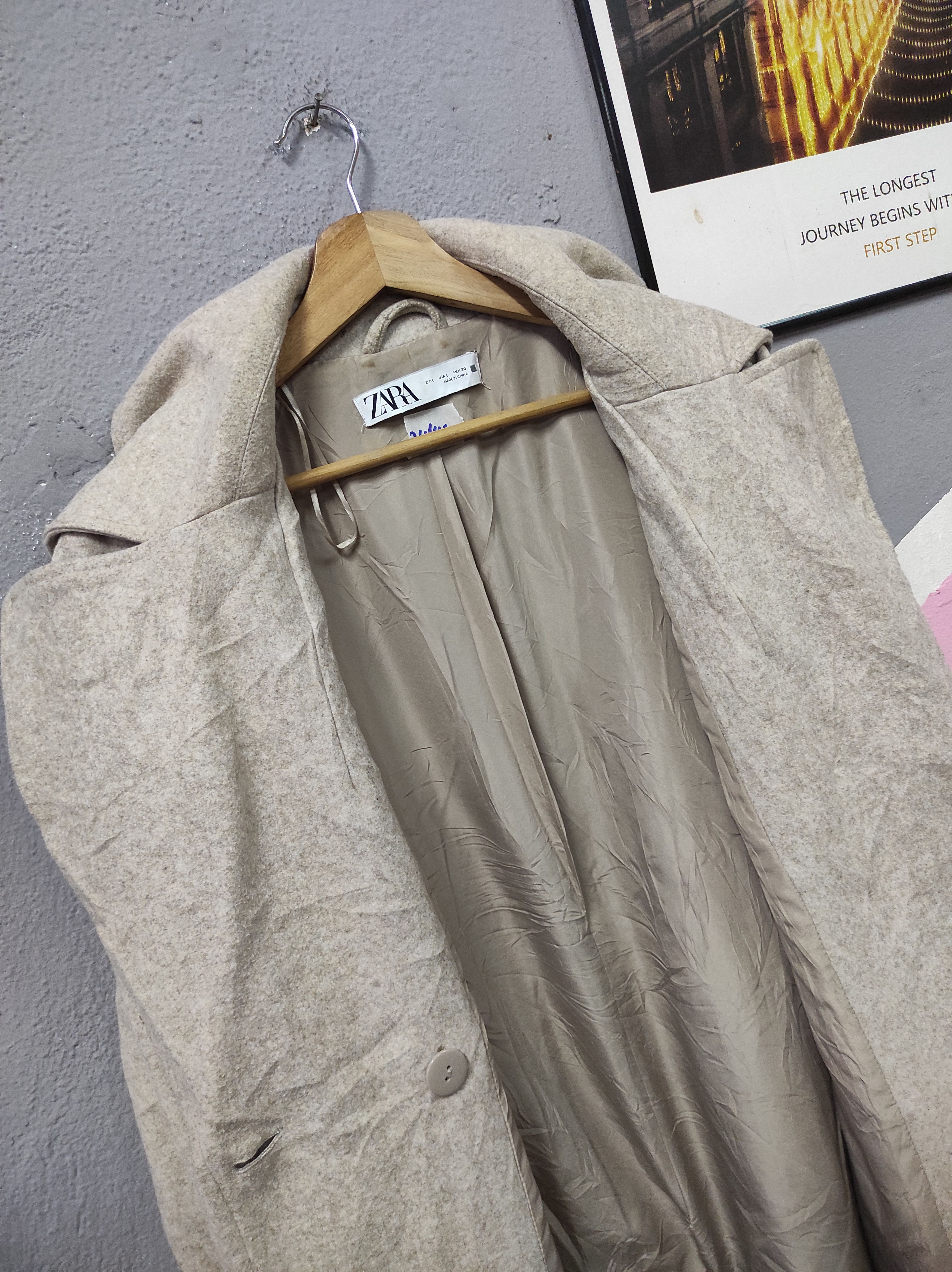 Japanese Brand × Zara ZARA DOUBLE BREASTED OVERSIZED COAT OVERCOAT LONG JACKET Size L / US 10 / IT 46 - 3 Thumbnail