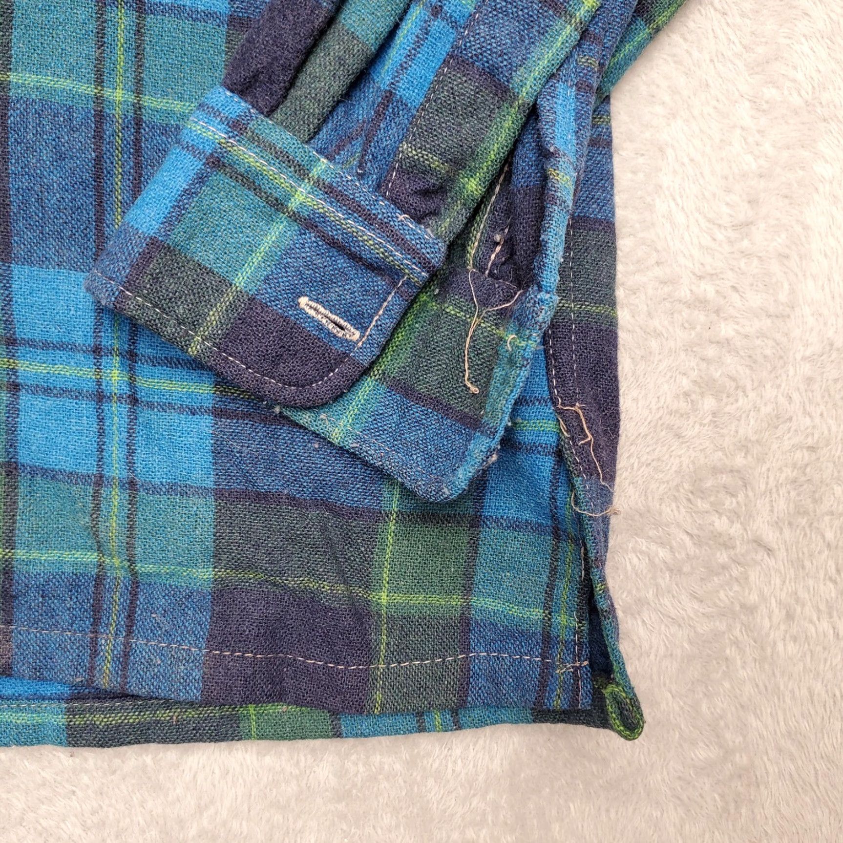 Vintage VINTAGE The Broadway Shirt Mens M Blue Plaid Wool Flannel Shirt Size US M / EU 48-50 / 2 - 3 Thumbnail