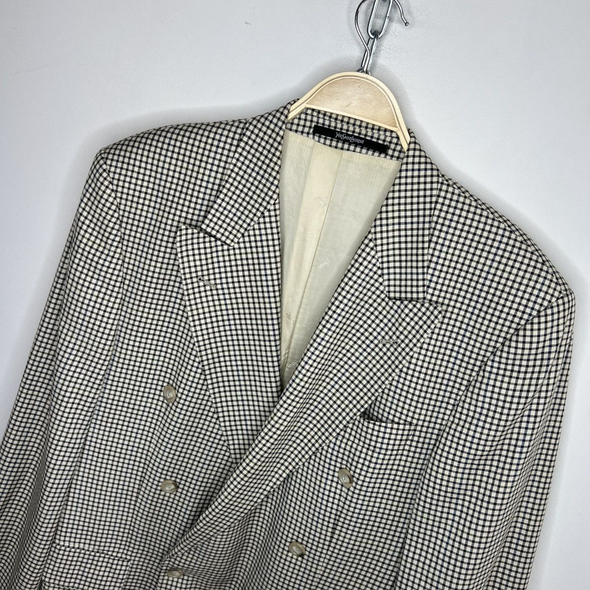 Yves Saint Laurent Yves Saint Laurent Pour Homme Double Breasted Blazer Suit Size 42R - 4 Thumbnail