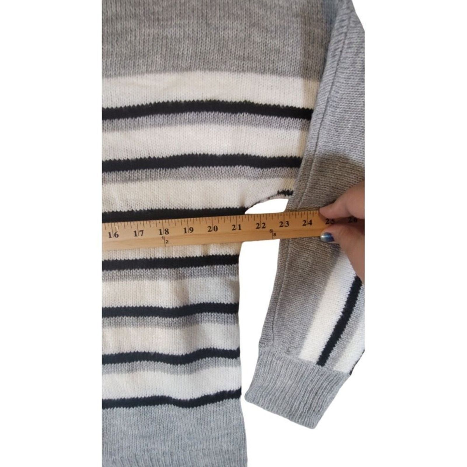 & Other Stories Andree By Unit Sweater Striped Gray White Black Womens Small Size S / US 4 / IT 40 - 5 Thumbnail