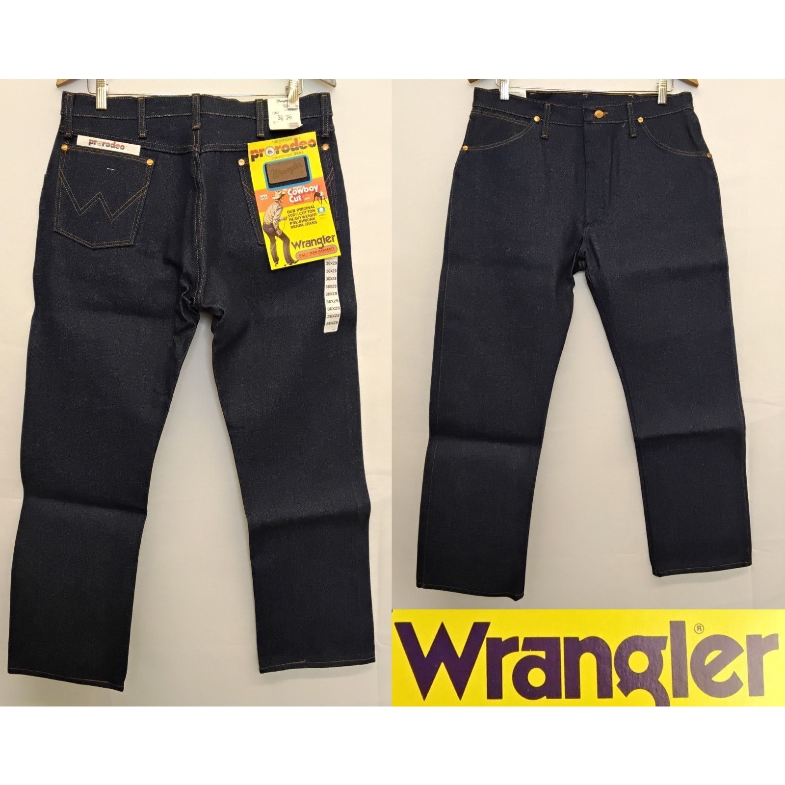 Wrangler Wrangler Pro Rodeo Cowboy Cut Jean Men's 36x29 Deadstock USA Size US 36 / EU 52 - 1 Thumbnail