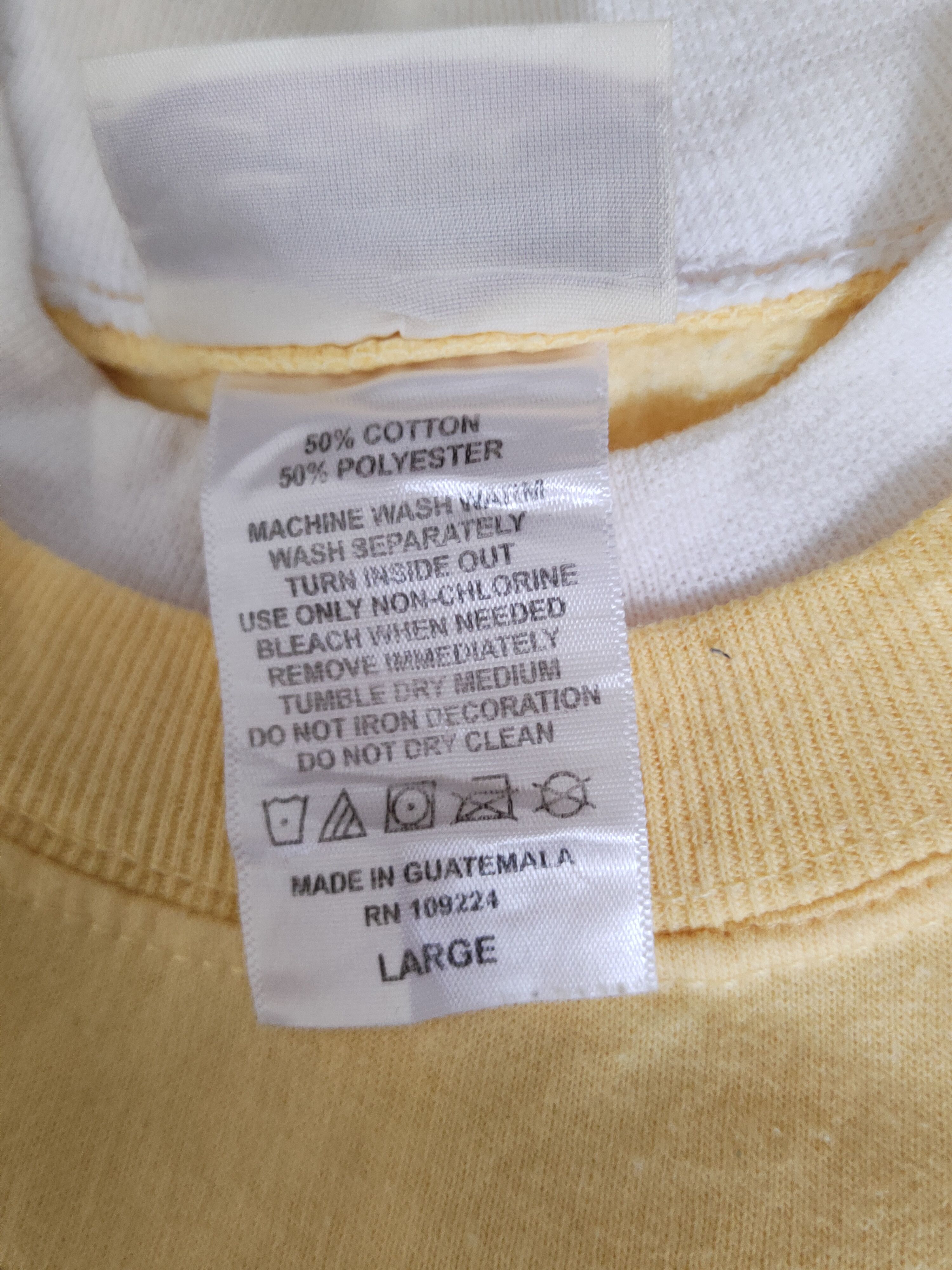 Japanese Brand Top Stitch art double collar Yellow Sweatshirts #S2586 Size L / US 10 / IT 46 - 11 Thumbnail