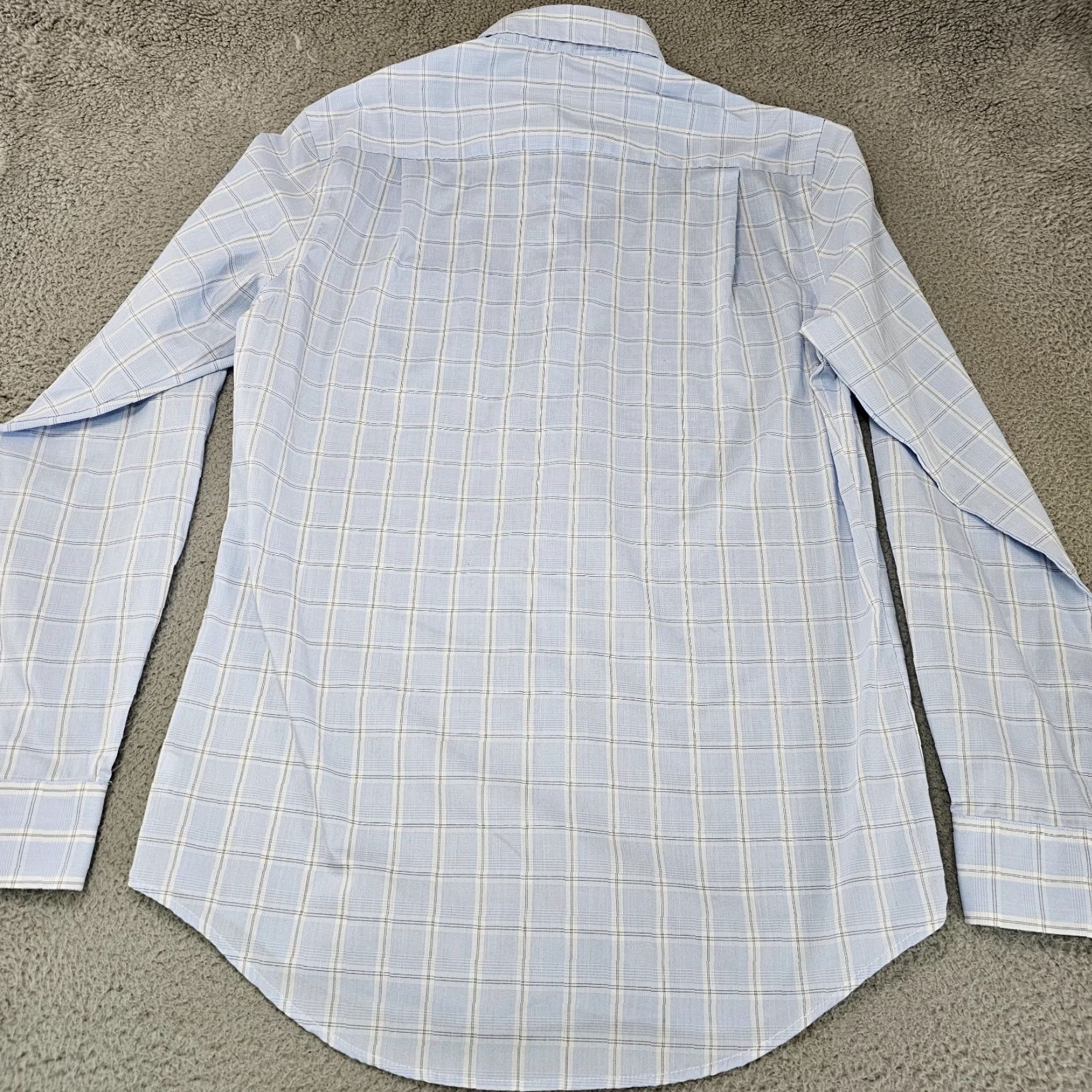 Van Heusen Van Heusen Shirt Mens Small Blue Check Classic Fit Travel Long Sleeve Button Up Size US S / EU 44-46 / 1 - 7 Thumbnail
