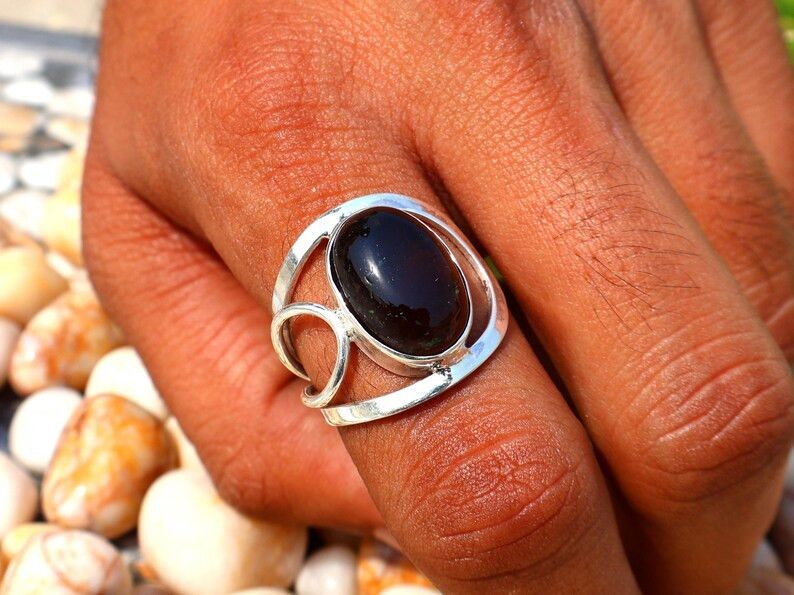 Handmade Smoky Quartz Ring, Handmade 925 Silver Ring, Brown Gemstone Size ONE SIZE - 9 Thumbnail