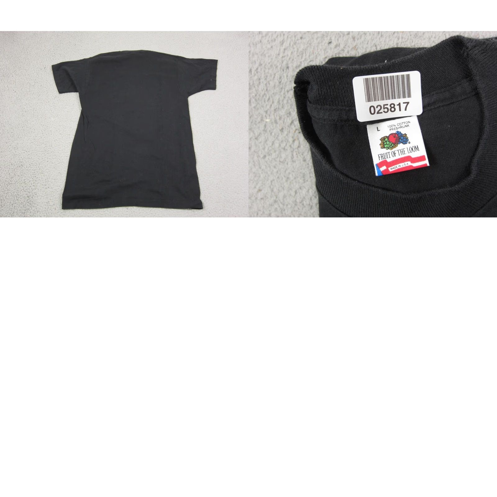 Fruit Of The Loom Vintage Armstrongs Shirt Mens L Black Cotton Logo 90s American T-Shirt Fun 90s Mens Size US L / EU 52-54 / 3 - 8 Thumbnail