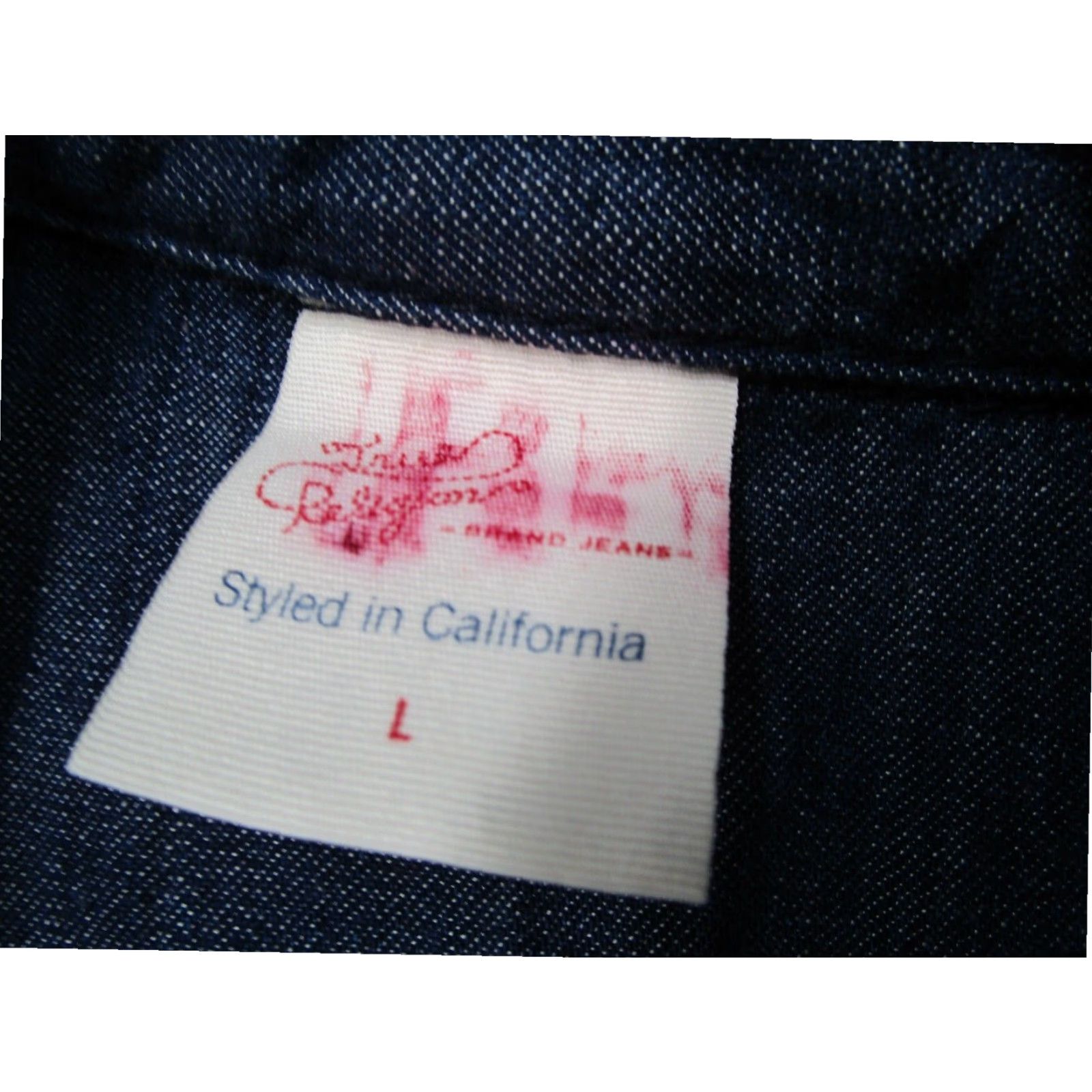 True Religion True Religion Women's Large Blue Denim Full Zip Jacket - Retro American Style Size L / US 10 / IT 46 - 3 Thumbnail