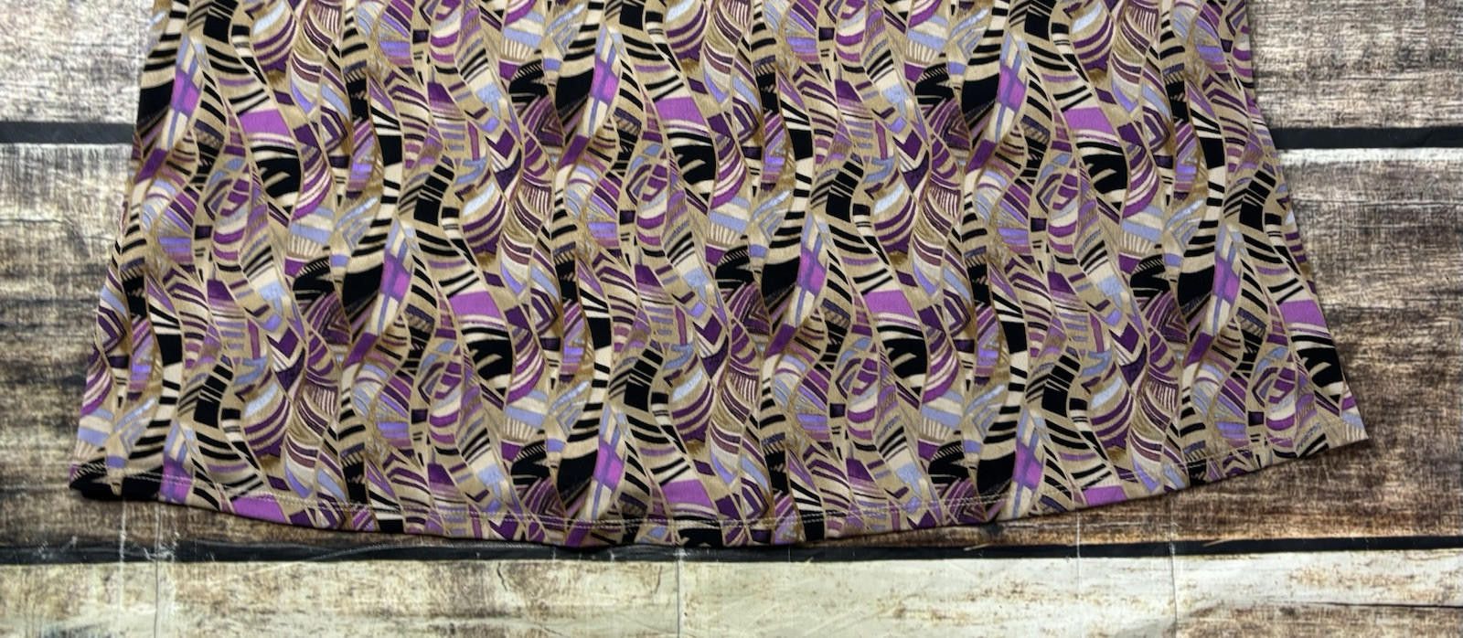 Other Susan Graver Top Womens XL Abstract Liquid Knit Button Tunic Size XL / US 12-14 / IT 48-50 - 8 Thumbnail