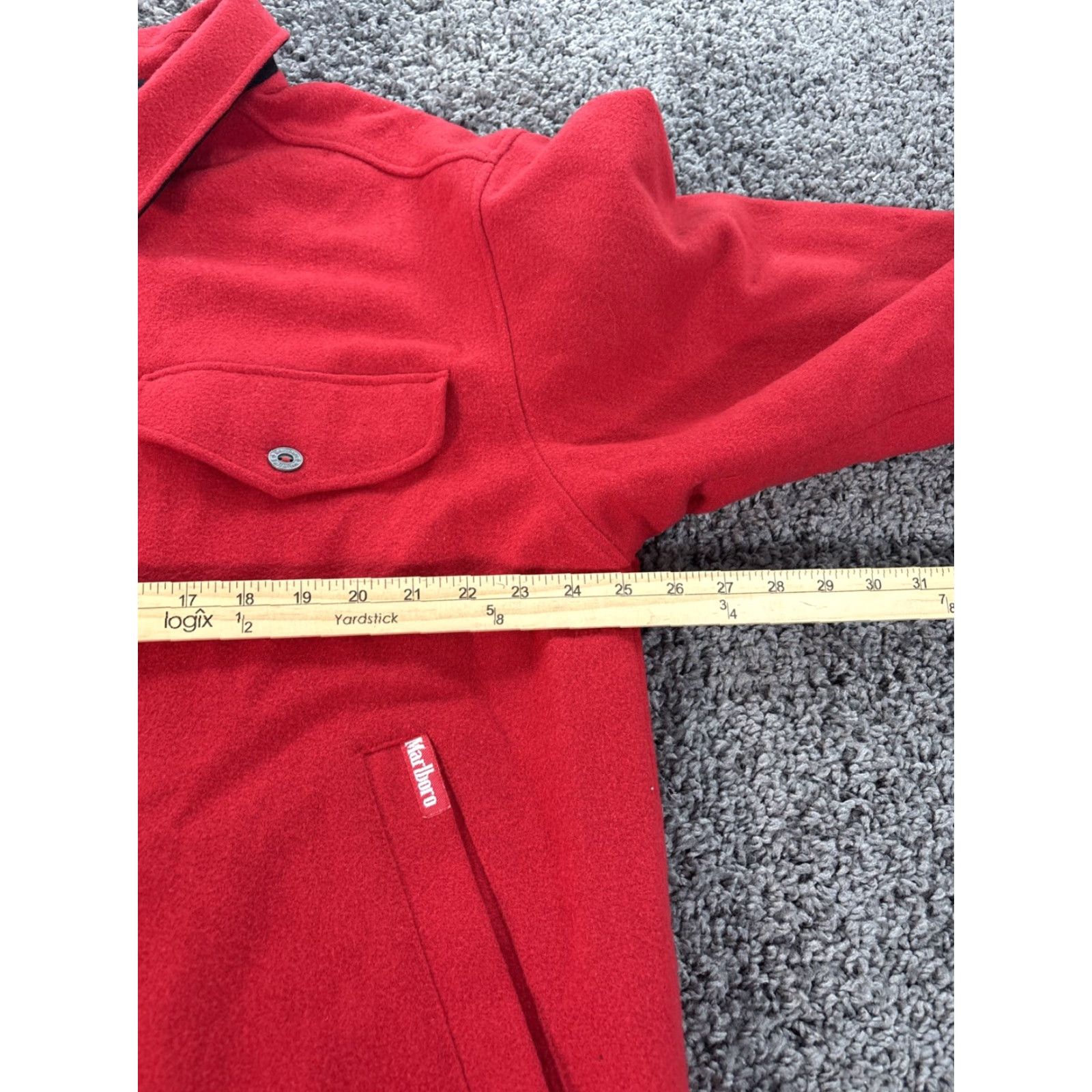 Marlboro VINTAGE Marlboro Jacket Overcoat Reversible Wool Blend 2XL Men Black Red Zip Wool Blend Softshell Solid Size US XXL / EU 58 / 5 - 3 Thumbnail