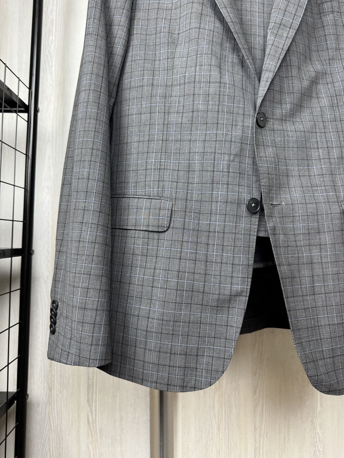 Z Zegna Z Zegna Ermenegildo Zegna wool checkered grey unlined suit Size 42L - 6 Thumbnail