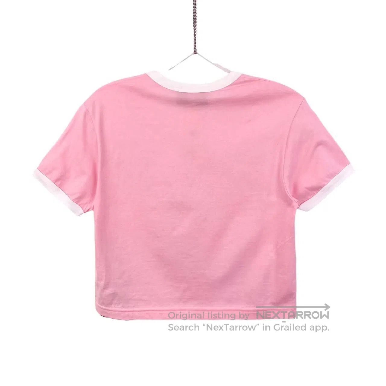 Gucci Guicci 24SS pink butterfly logo embroidered short sleeves| Size M / US 6-8 / IT 42-44 - 2 Thumbnail