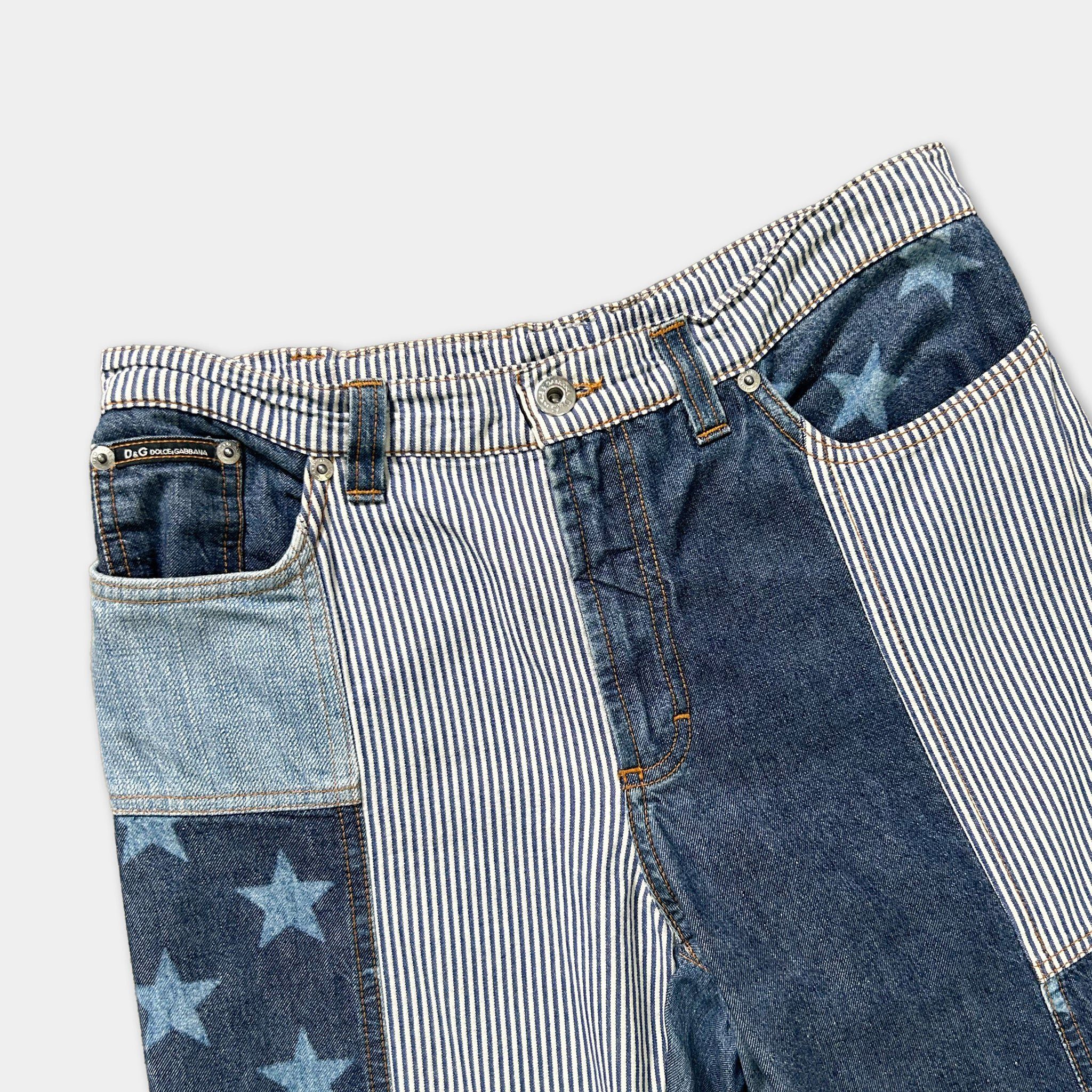 Dolce & Gabbana Dolce & Gabbana 2000's Star Patchwork Denim Jeans Size US 32 / EU 48 - 2 Thumbnail