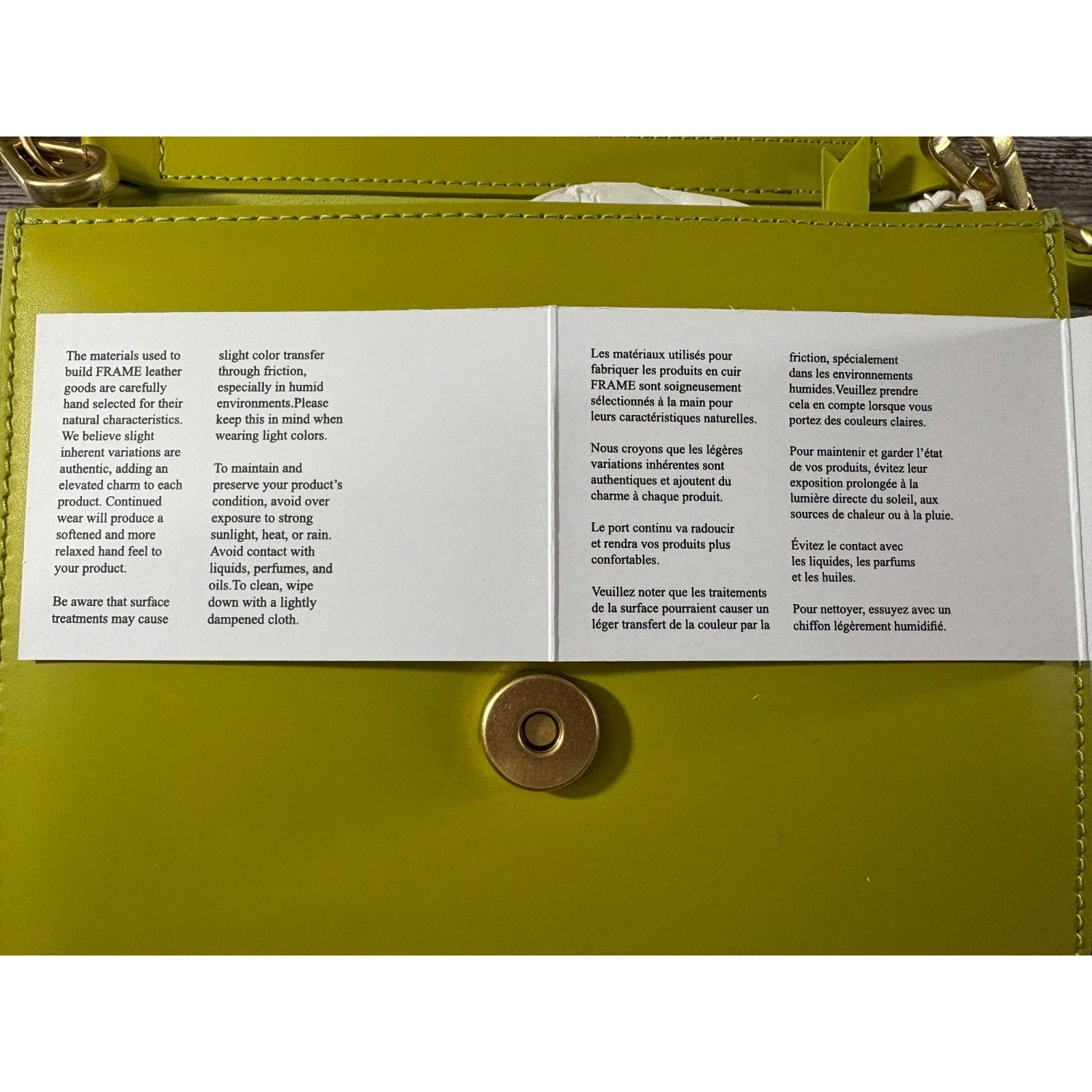Frame FRAME Le Signature Mini leather crossbody Bag color Chartreu Size ONE SIZE - 13 Thumbnail
