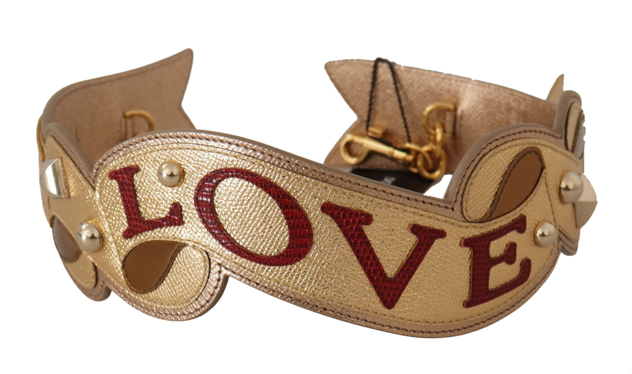 Dolce & Gabbana Elegant Gold Leather Shoulder Women's Strap Size ONE SIZE - 1 Thumbnail
