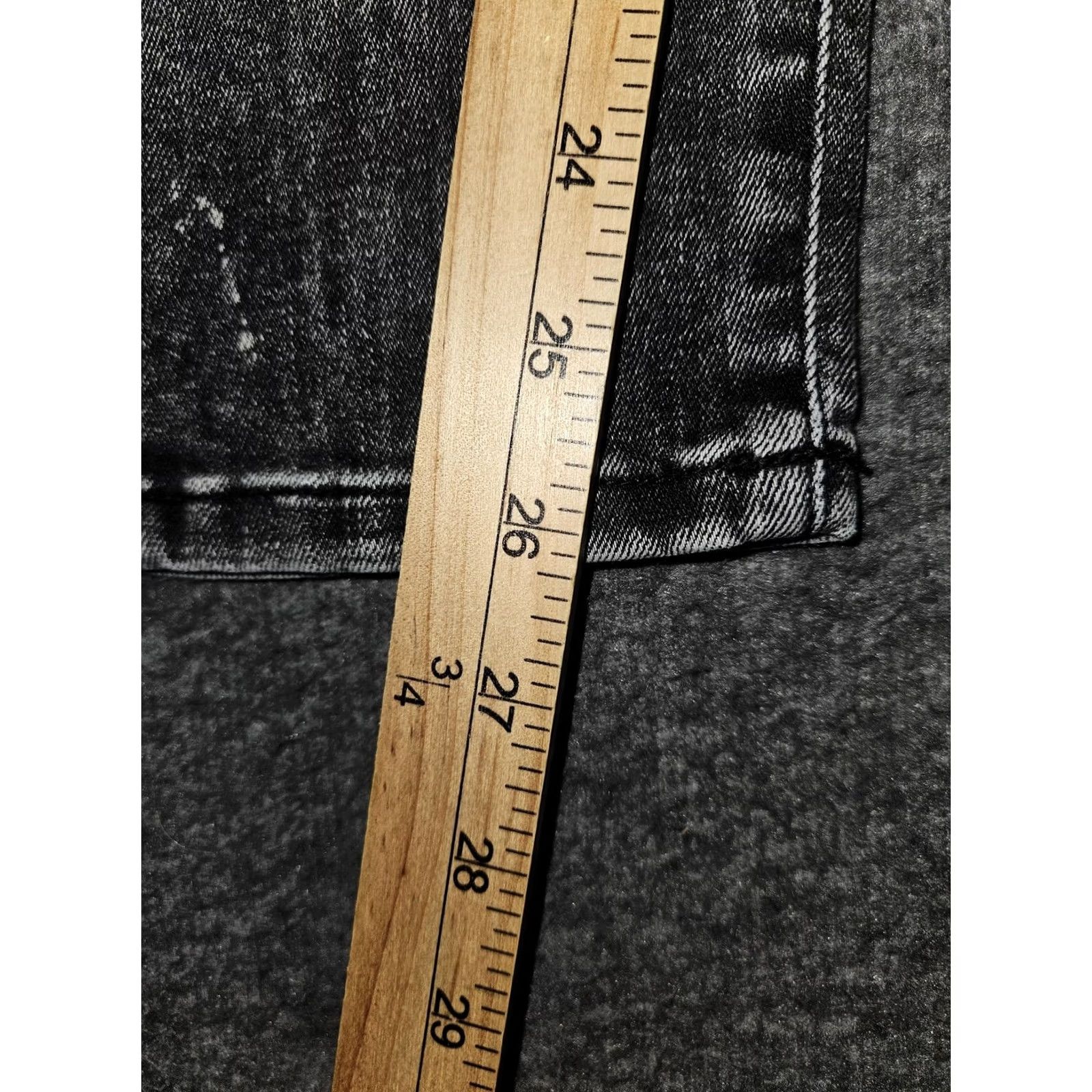Banana Republic Banana Republic Jeans Skinny Womens 29 Charcoal Distressed Denim Ankle Rise Low Pockets Slim Size 29" - 6 Thumbnail