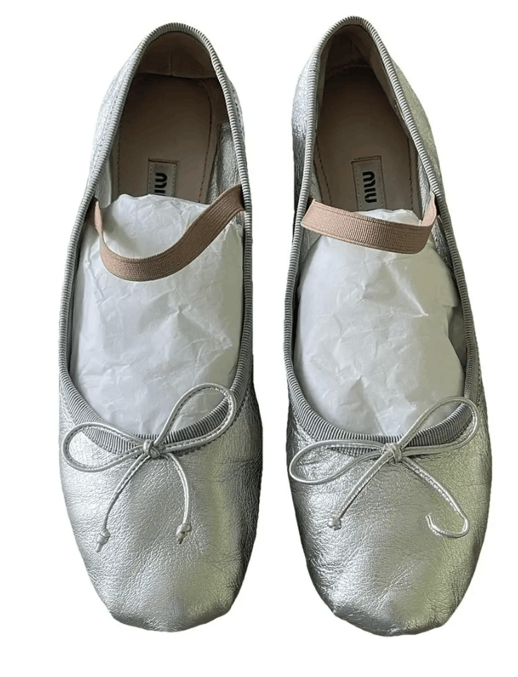 Miu Miu Miu Miu Leather Bow Accents Mary Jane Flats Size US 5 / IT 35 - 4 Thumbnail