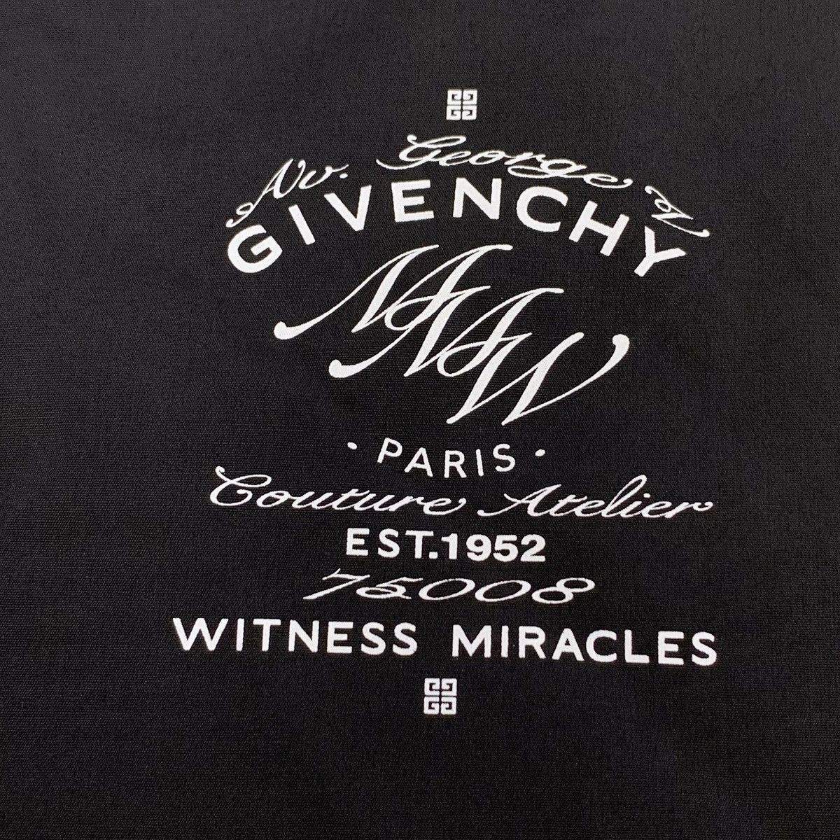 Givenchy Givenchy Black Logo Printed Cotton Long Sleeve Shirt K26WX Size US XS / EU 42 / 0 - 5 Thumbnail