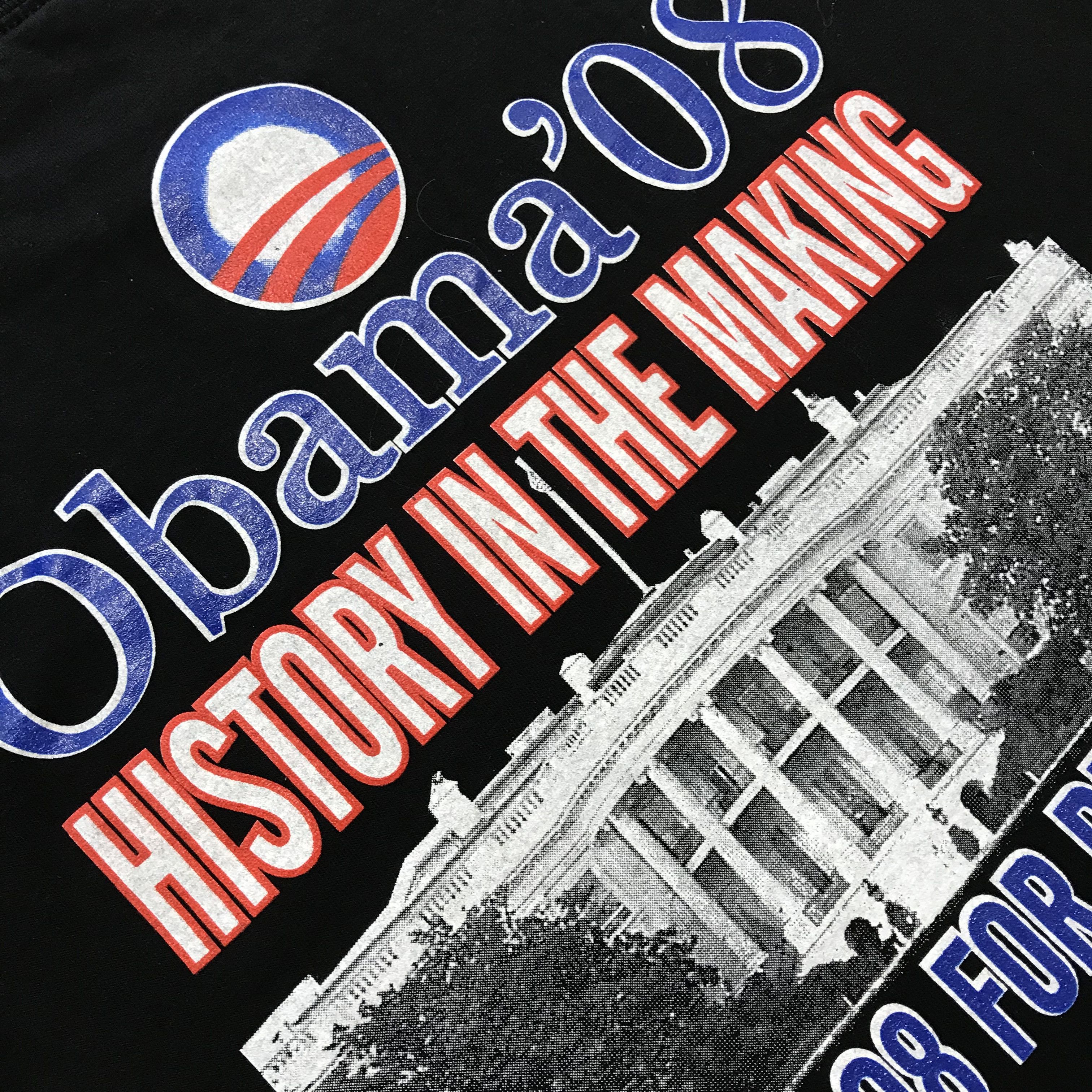 Band Tees BARACK OBAMA 2008 Vintage T-Shirt Tee TIME President uSA Size US L / EU 52-54 / 3 - 8 Thumbnail