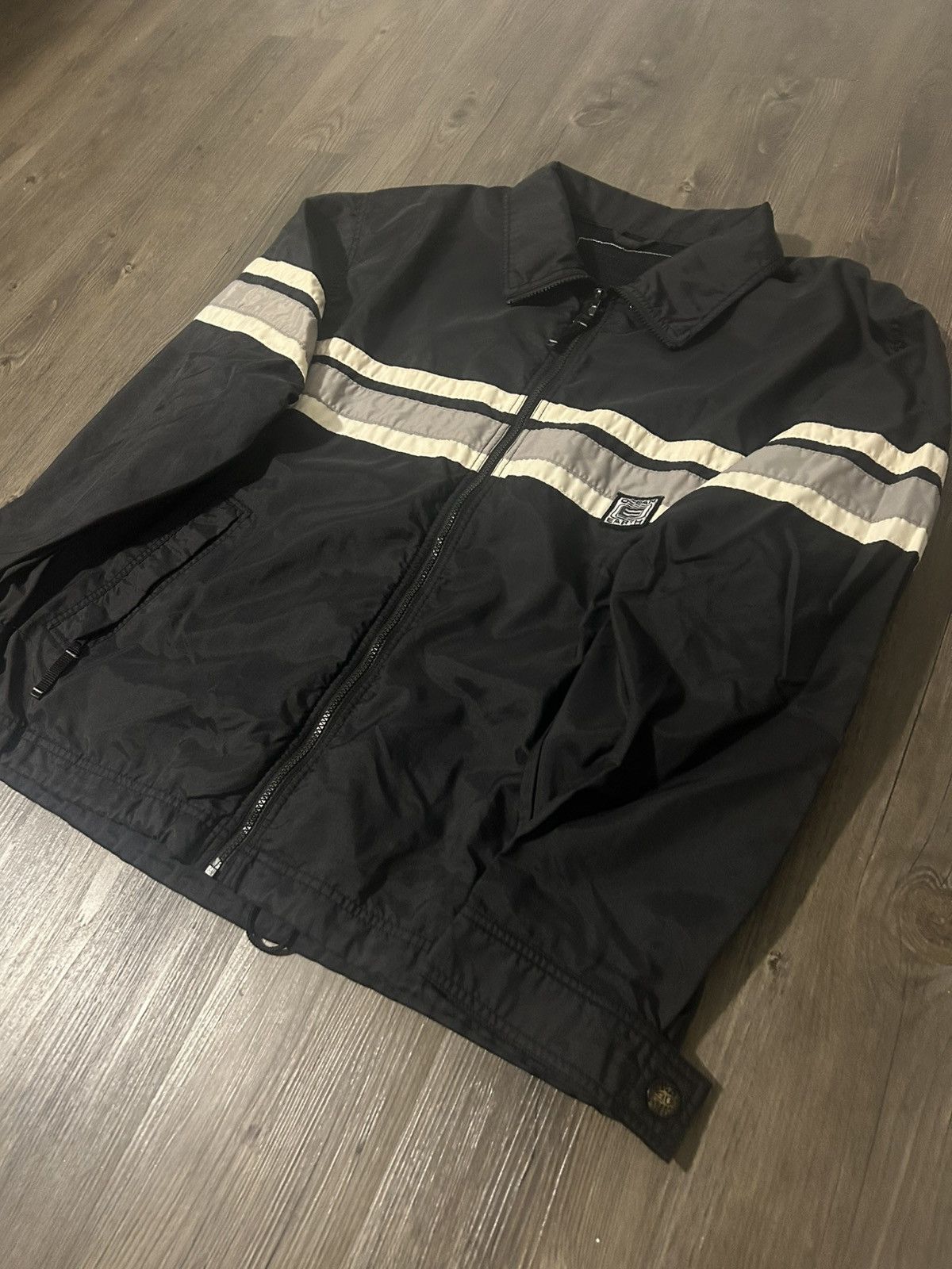 Nike Vintage Ocean Earth Striped Windbreaker Size US XL / EU 56 / 4 - 2 Thumbnail
