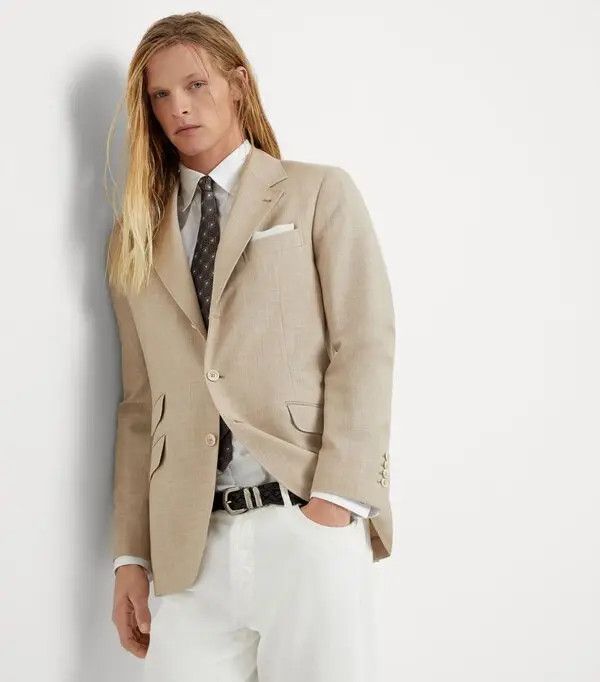 Jacket Linen in Medium Brown