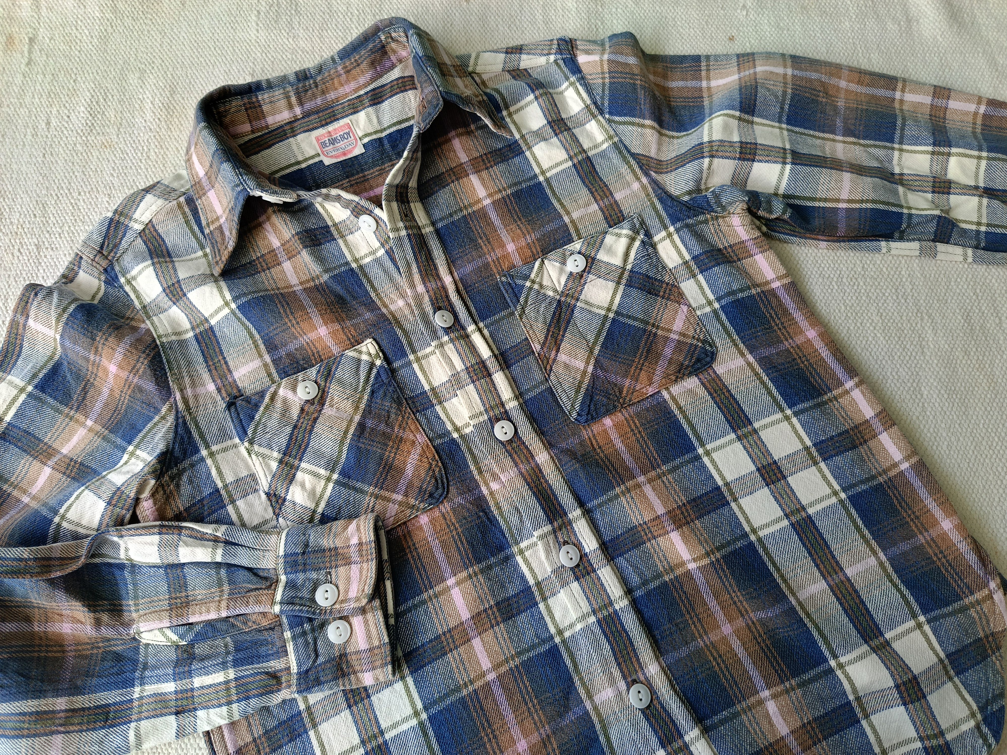 Beams Plus × Japanese Brand BEAMS BOY the working girl Japan plaid ladies small shirt Size S / US 4 / IT 40 - 8 Thumbnail