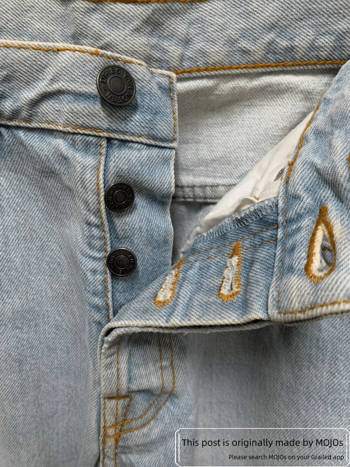 Dries Van Noten Sz 31 Dries Van Noten Classic Cassic Washed Denim Size US 31 - 4 Thumbnail