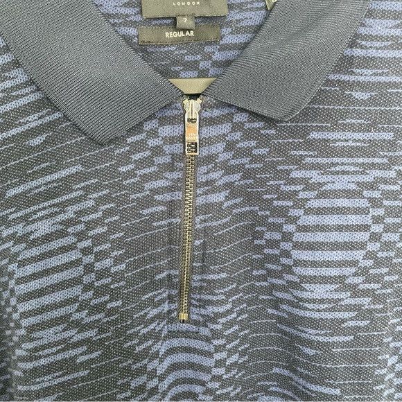 Ted Baker Ted Baker London Regular Fit Zip Up Short Sleeve Polo 7/XXL Size US XXL / EU 58 / 5 - 2 Thumbnail