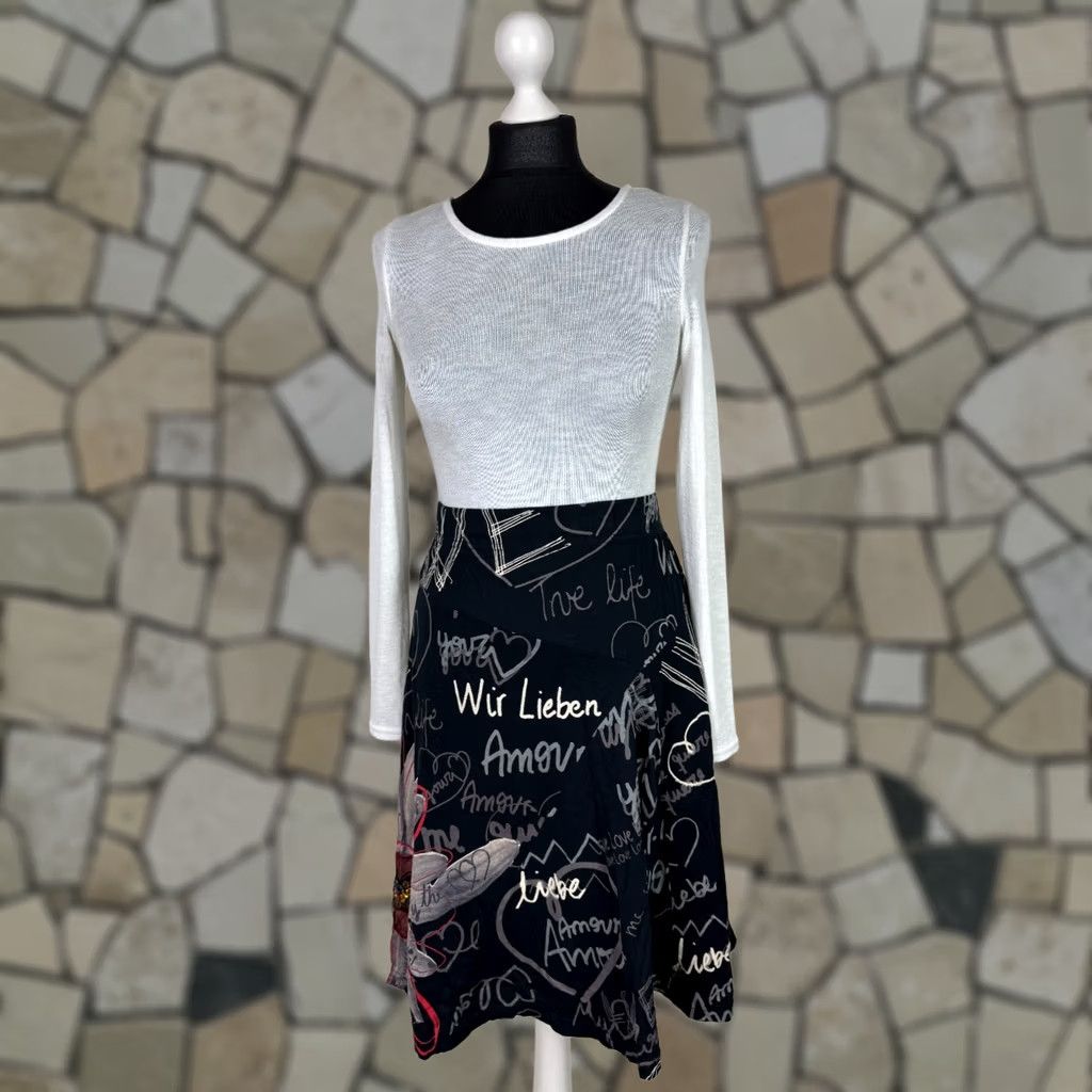 Desigual Desigual Skirt Women's S Black Knee Length Shirt? Size 28" / US 6 / IT 42 - 1 Thumbnail