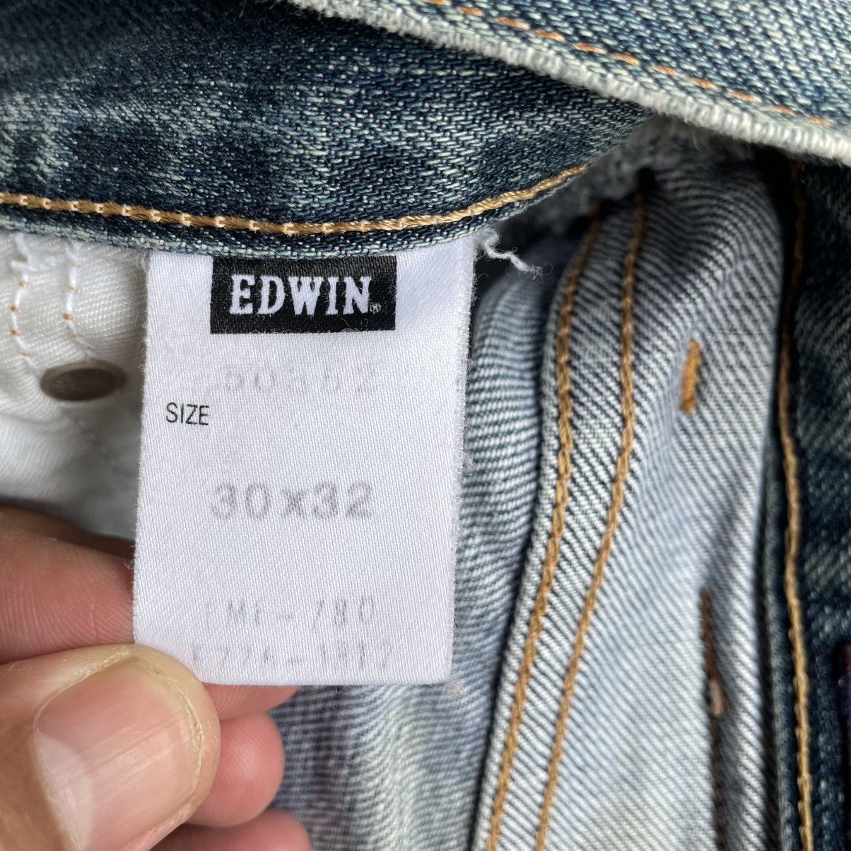 Edwin 🔥Vintage Edwin 503 Stoned Washed Ripped Distress Denim Jeans Size US 29 - 14 Thumbnail