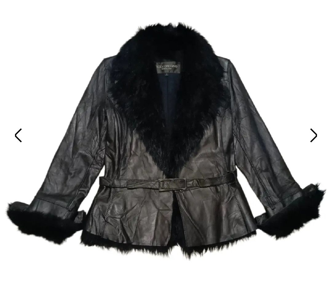 Leather BODY DRESSING Deluxe -Patchwork Fur Shearling Coat Jacket Size M / US 6-8 / IT 42-44 - 2 Thumbnail