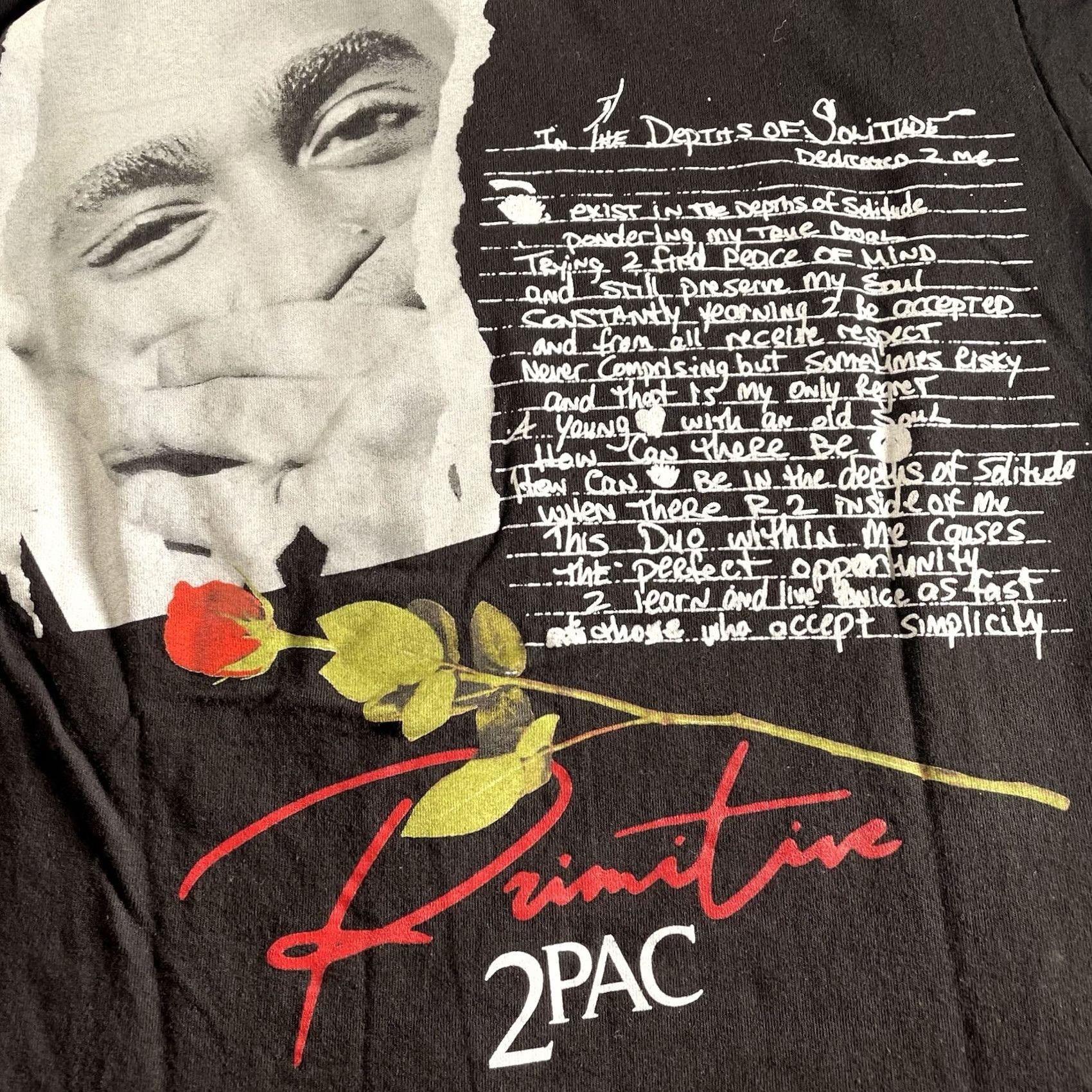 Vintage Tupac Shirt Men’s Small Primitive Skateboards The Depths Of Solitude Rap Tee Shirt Men S Black S Boys Mens Womens Size US S / EU 44-46 / 1 - 2 Thumbnail