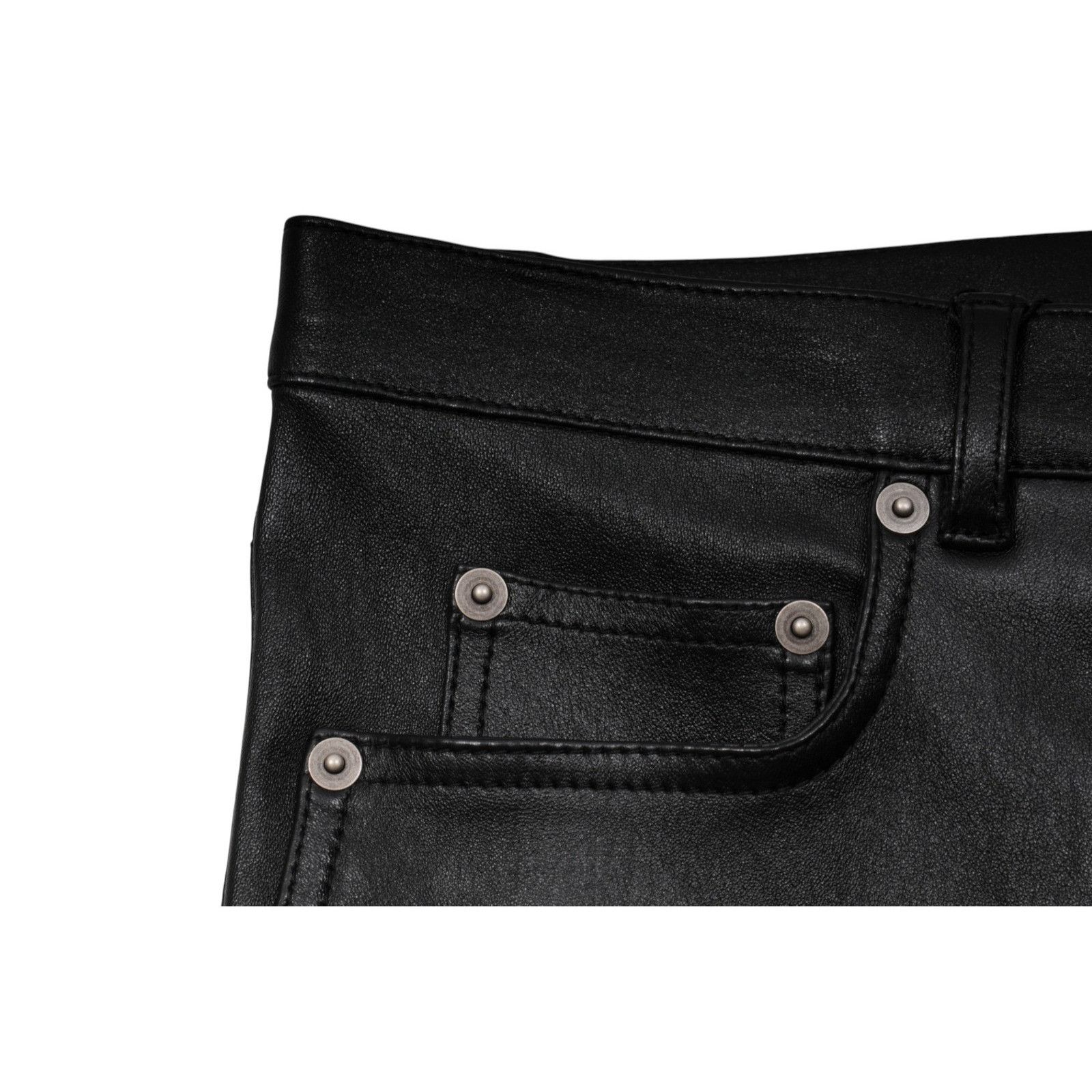 Saint Laurent Paris Lambskin Skinny Leg Leather Pants Jeans Size US 34 / EU 50 - 8 Thumbnail