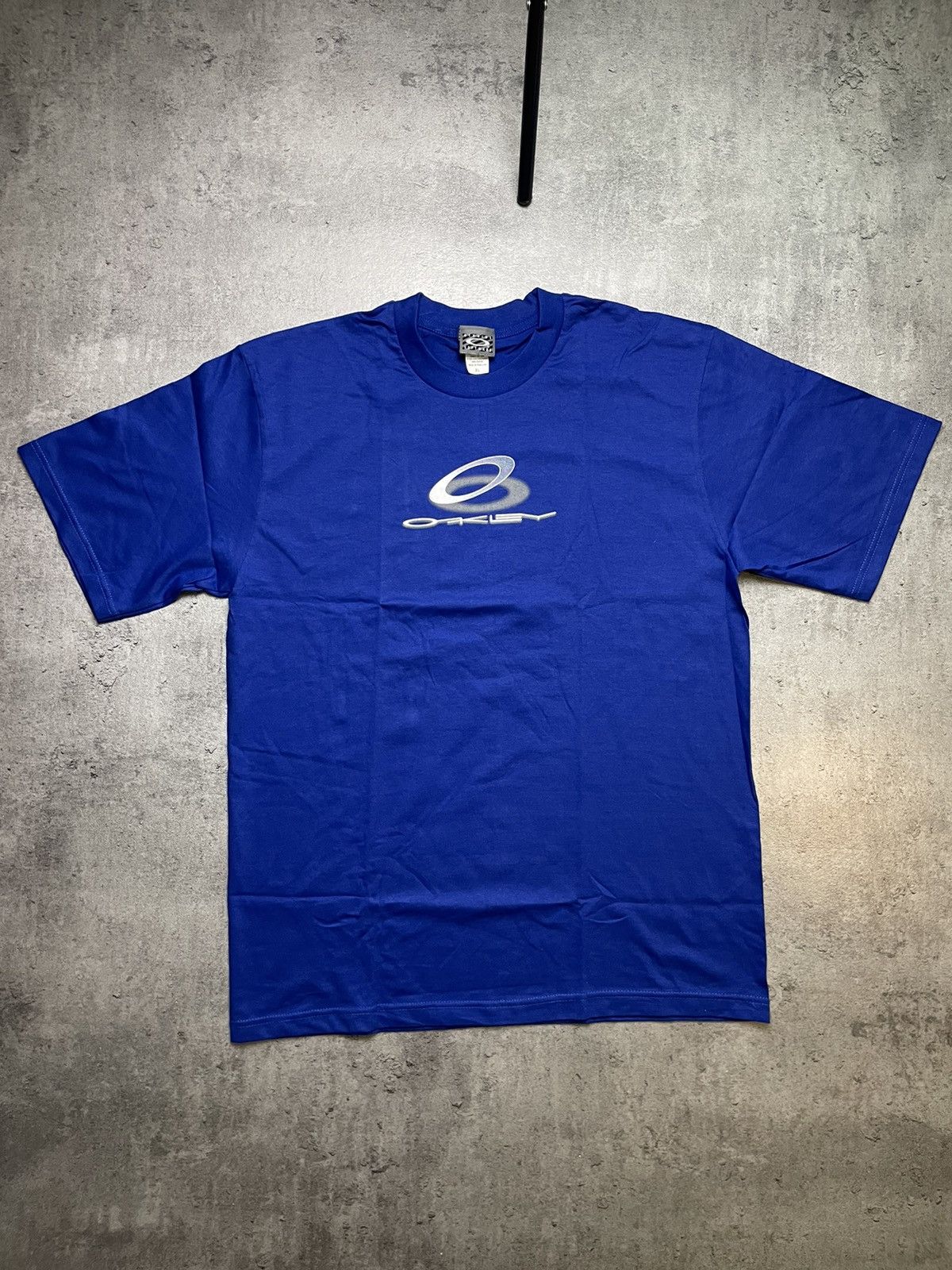 Oakley Centre Logo vintage retro tee blue usa 90s gorpcore
