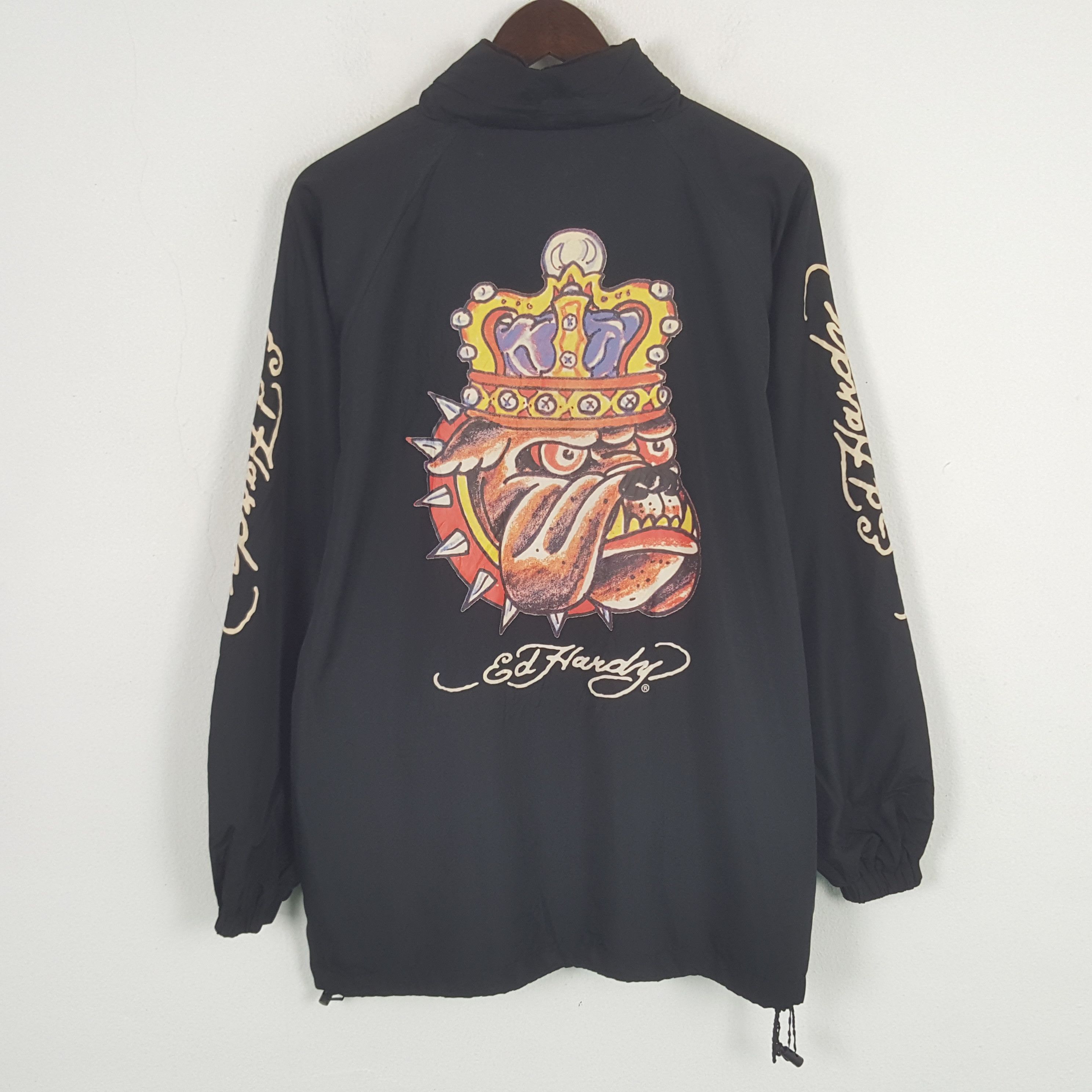 Ed Hardy × Vintage Vintage Ed Hardy Zipper Windbreaker Jacket Size US L / EU 52-54 / 3 - 1 Thumbnail