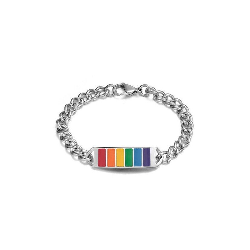 Jewelry Rainbow Punk Bracelet Y2K Punk Chain Gotch Bracelets Chains Size ONE SIZE - 5 Thumbnail