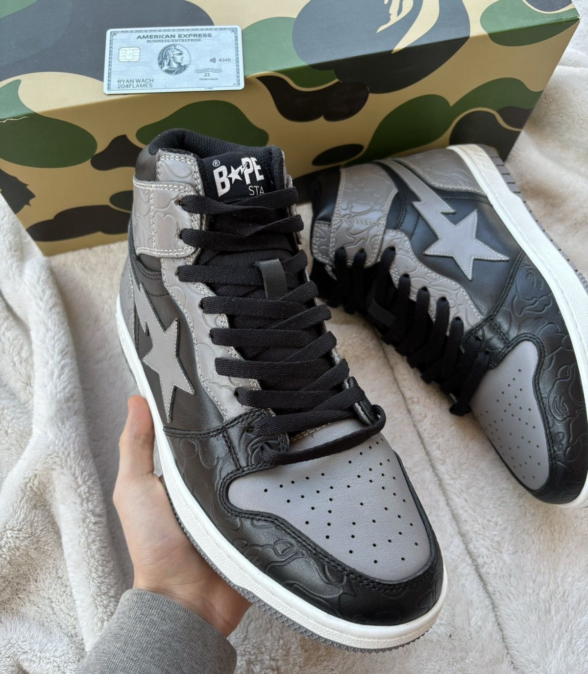 Bape Bape Sta Court Shadow High Sneakers Size US 12 / EU 45 - 3 Thumbnail