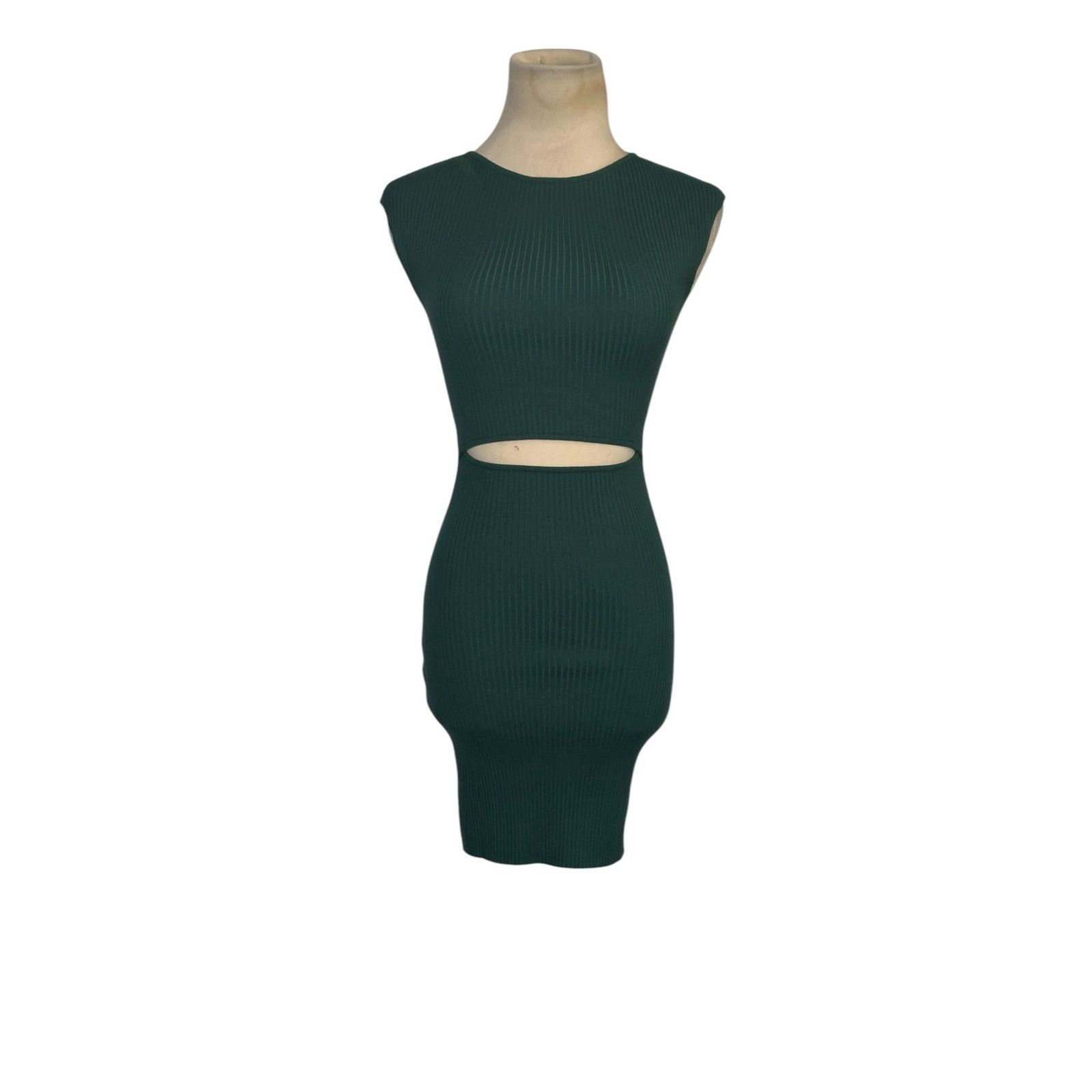 Aritzia Wilfred Green Cutout Bodycon Mini Dress size 2XS Size XXS / US 00 / IT 34 - 14 Thumbnail