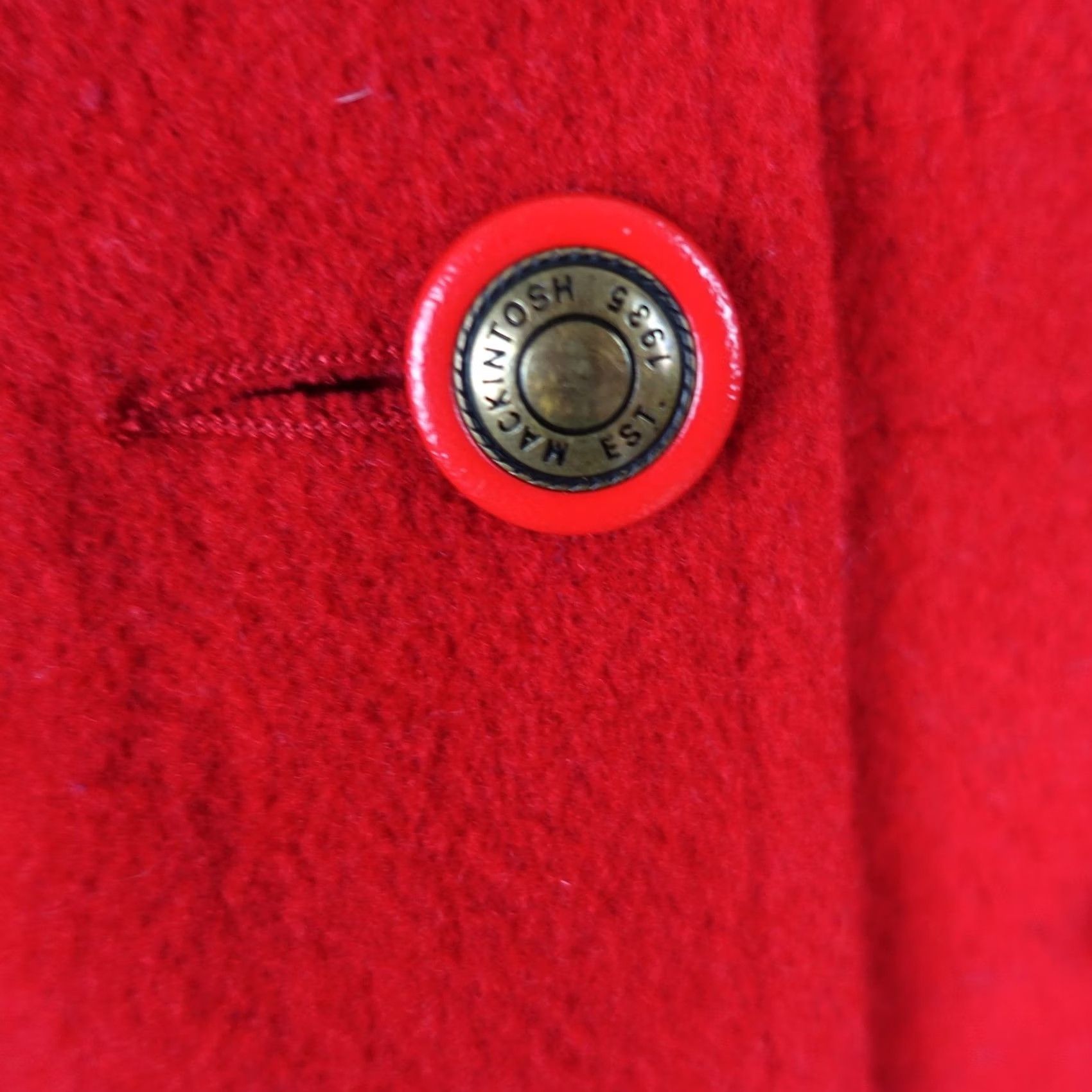 Mackintosh VINTAGE Mackintosh Coat Womens 12 Red Wool Blend Parka Zip Pockets USA Made VTG Size XL / US 12-14 / IT 48-50 - 2 Thumbnail