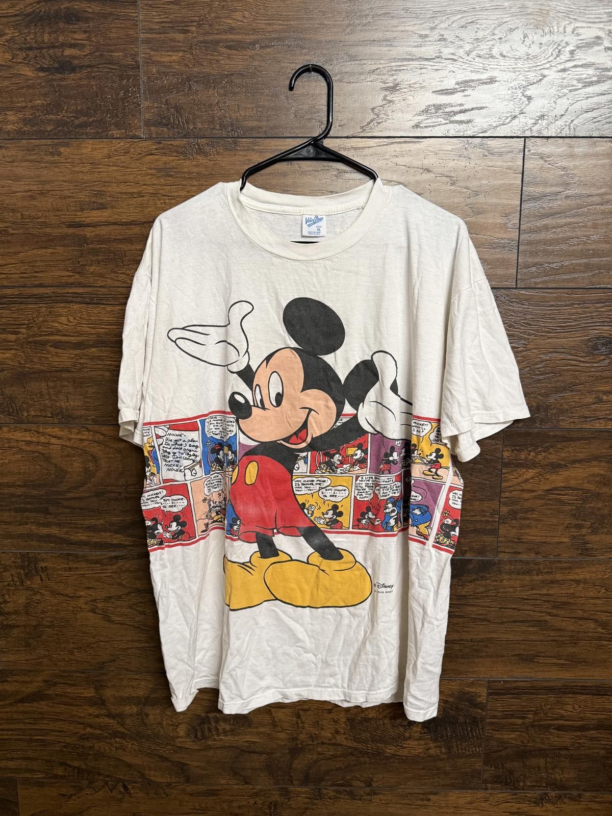 Designer VTG Mickey Mouse Comic Strip T-shirt Velva Sheen Wrap Tee XL Size US XL / EU 56 / 4 - 1 Thumbnail