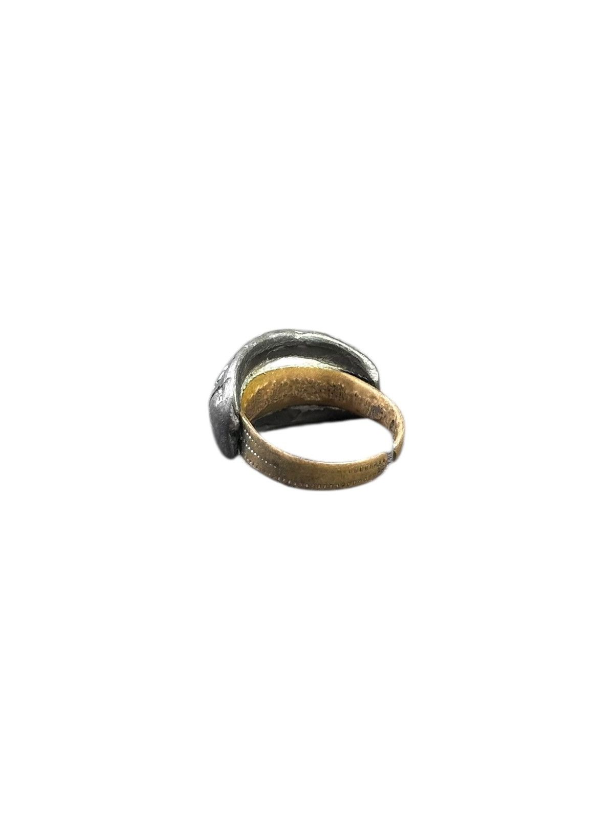 Vintage 1990s JAPANESE HAND WORKED WABI-SABI SHIBUICHI BRASS RING Size ONE SIZE - 5 Thumbnail