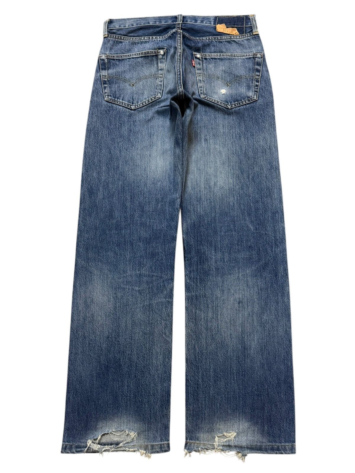 Levi's Vintage 90s Levis 501 Selvedge Big E Faded Clawmark Distress Size US 30 / EU 46 - 2 Thumbnail