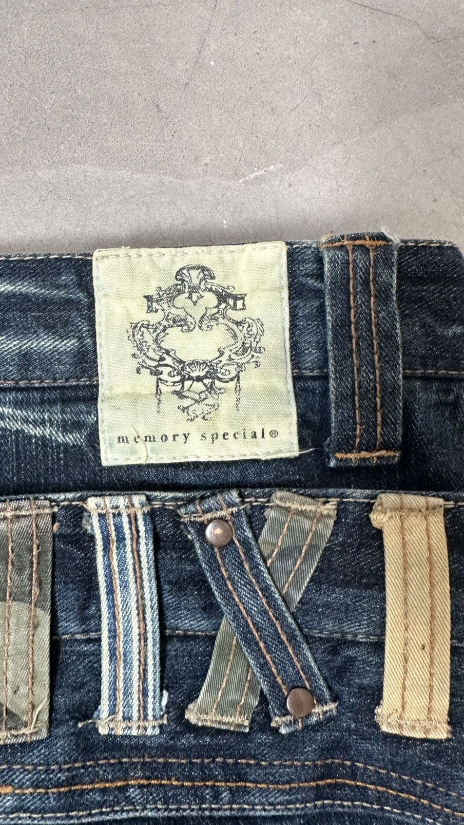 Japanese Brand MEMORY SPECIAL DOUBLE WAIST IF SIX DENIM PANT Size 37" - 18 Thumbnail