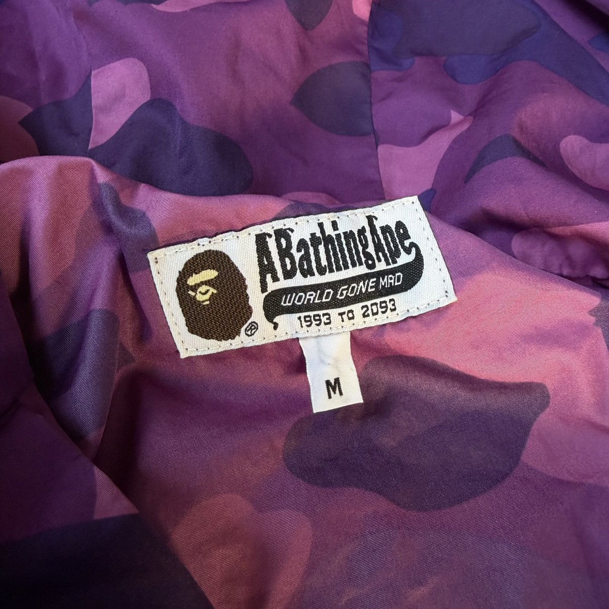 Bape OG BAPE NYLON FULL ZIP PURPLE CAMO Size US M / EU 48-50 / 2 - 7 Thumbnail
