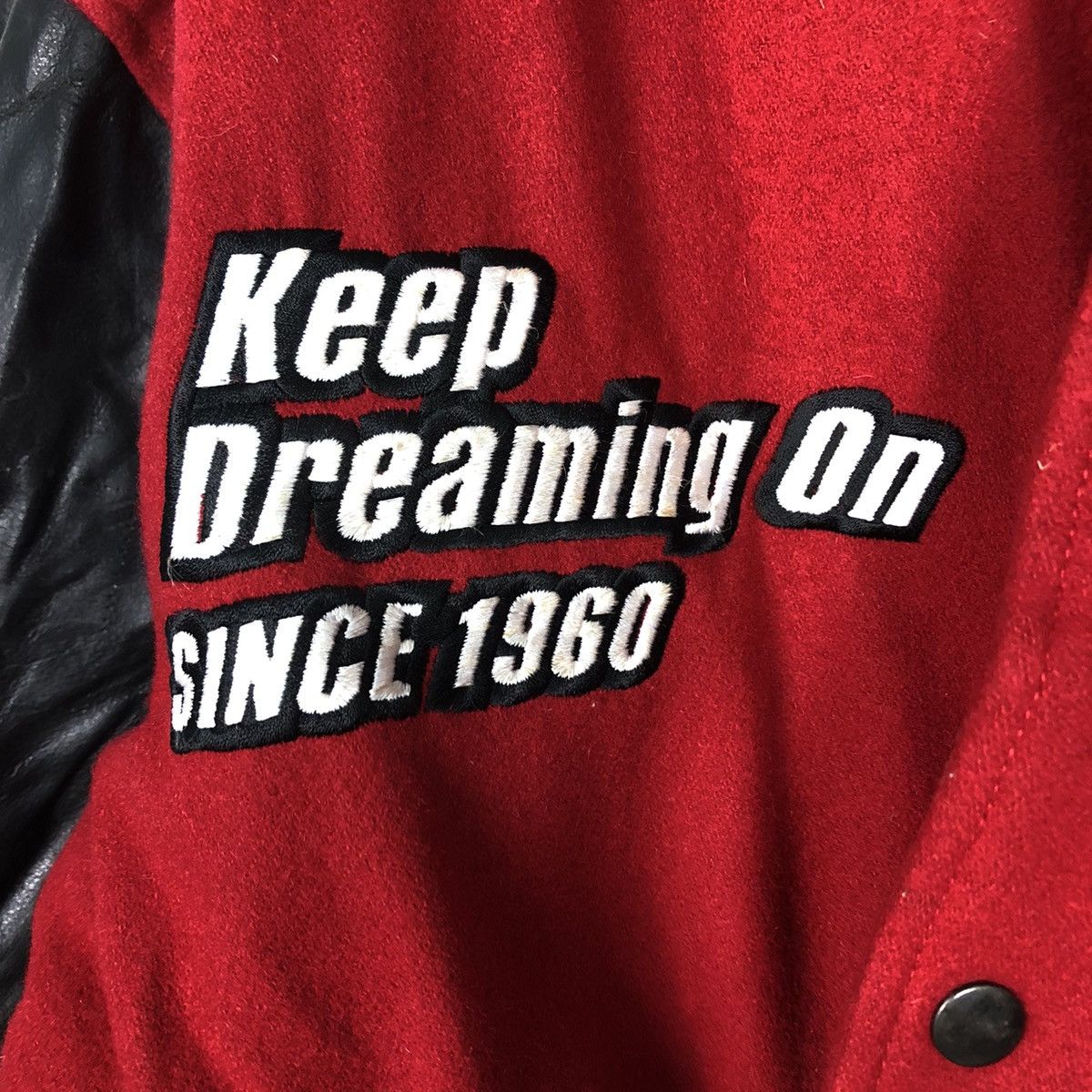Japanese Brand 📌Vintage Varsity Leather Jacket Wild Knight Embroidery Size US L / EU 52-54 / 3 - 21 Thumbnail