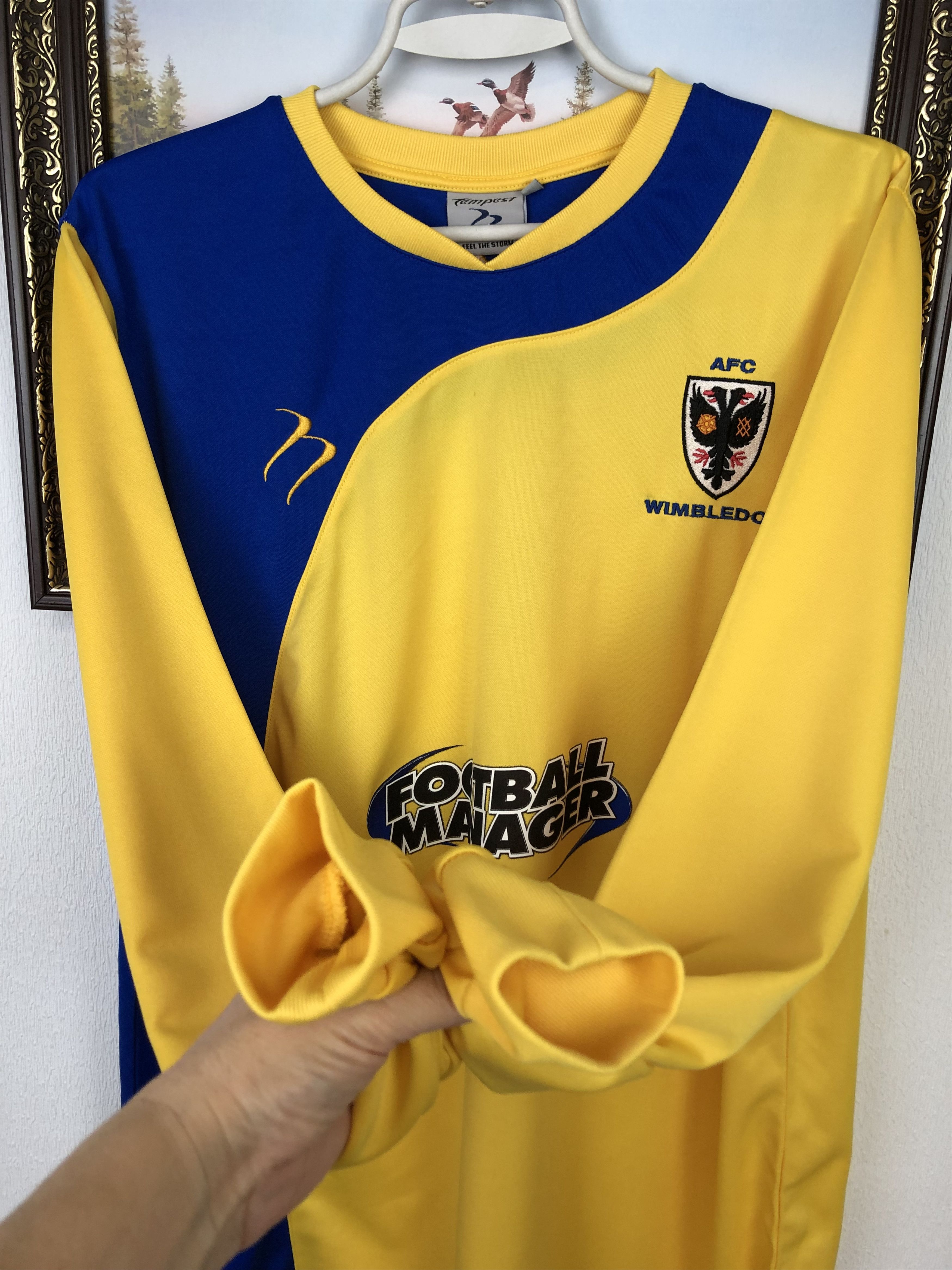 Vintage Wimbledon football shirt 2009 Soccer Long Sleeve Jersey Size US XL / EU 56 / 4 - 6 Thumbnail