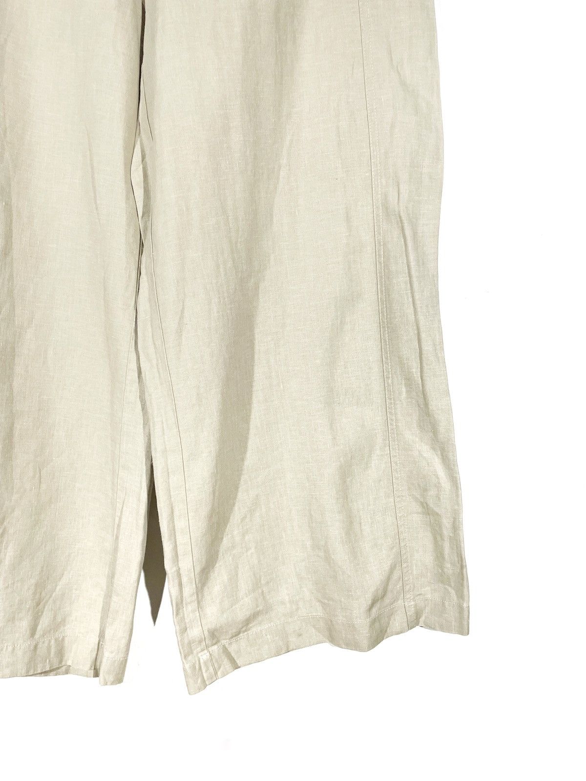 Sarah Pacini × Vintage Sarah Pacini Linen Baggy Beige Pants Size 2/M Made In Italy Size 26" / US 2 / IT 38 - 2 Thumbnail
